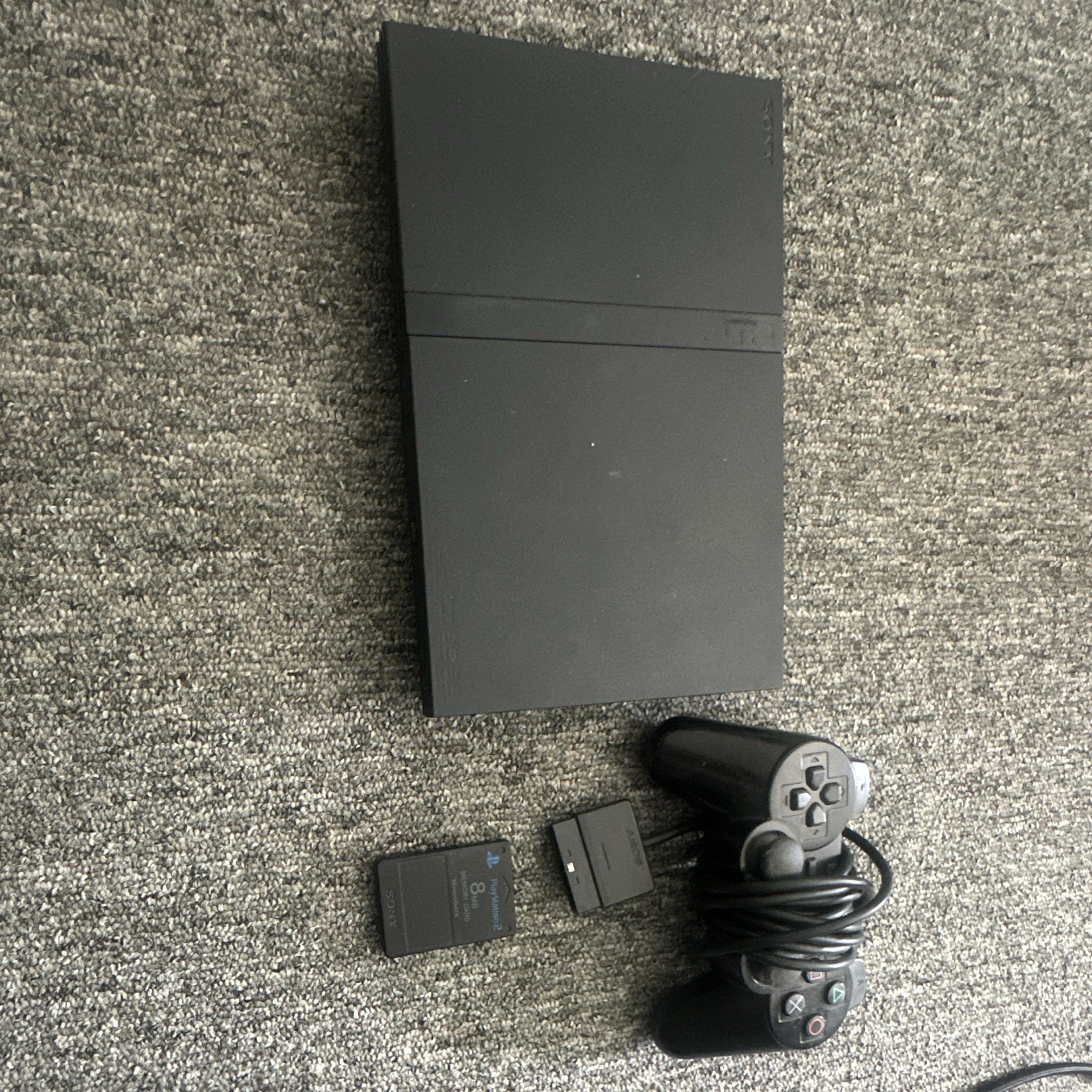 Sony PlayStation 2 Slim Black Console w/ Controller & 8MB Card