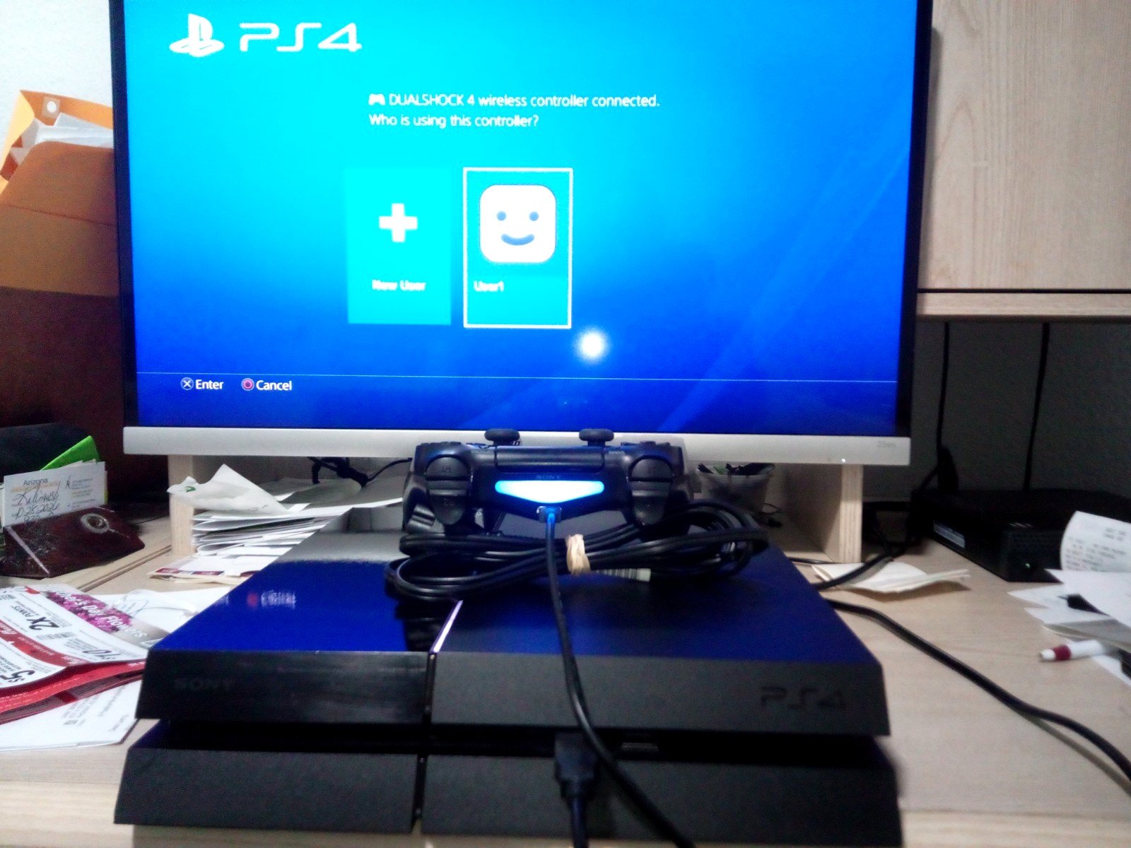 Sony PlayStation 4 500GB Black Console with controller- CUH-1115-ALL WORKING!