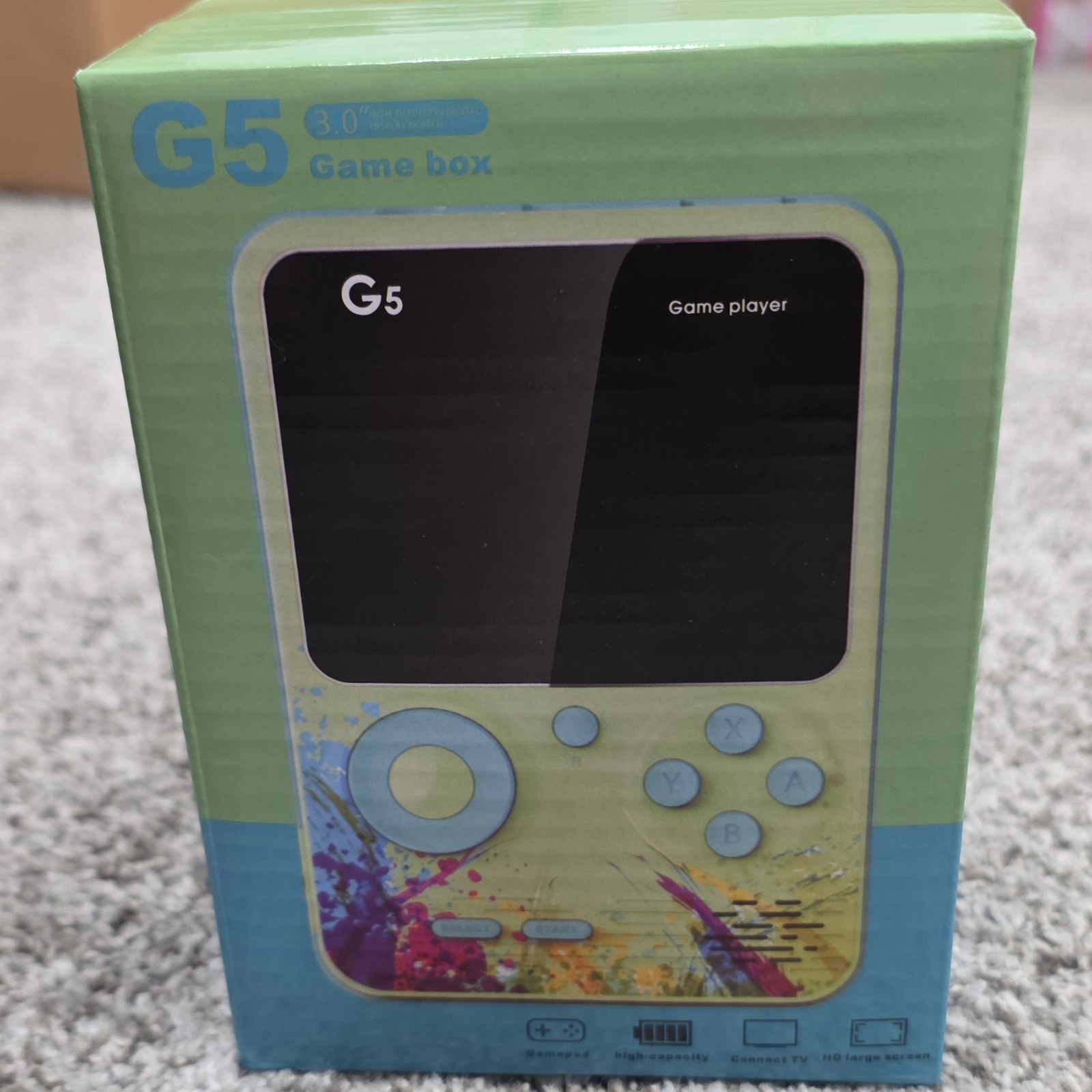 Gamebox G5 Handheld System 3.0″ Backlit Full-Color Screen Multicolor TV Out