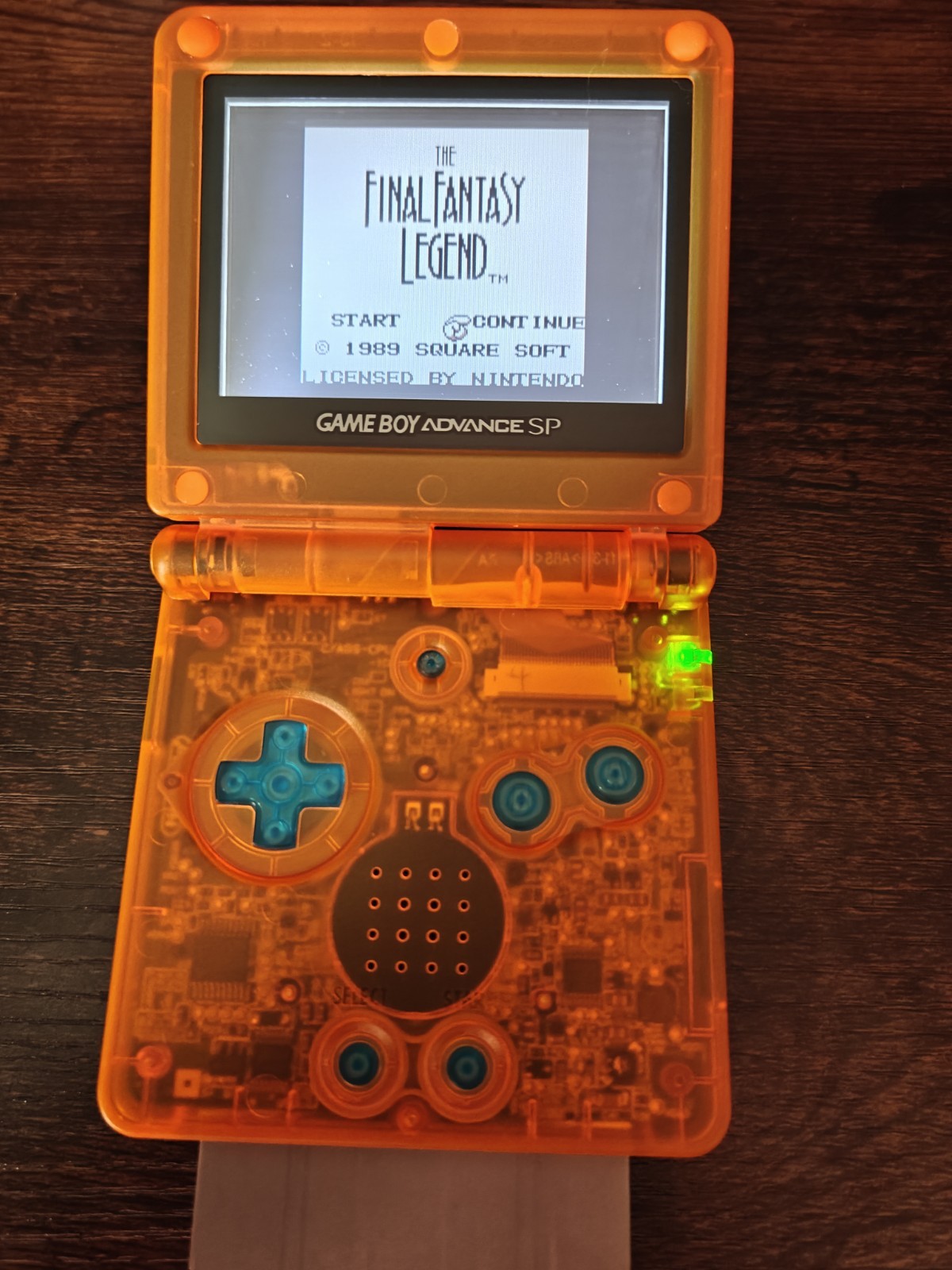 Nintendo Game Boy Advance SP AGS 001 Clear *Clear Orange* Very Clean GBA SP*