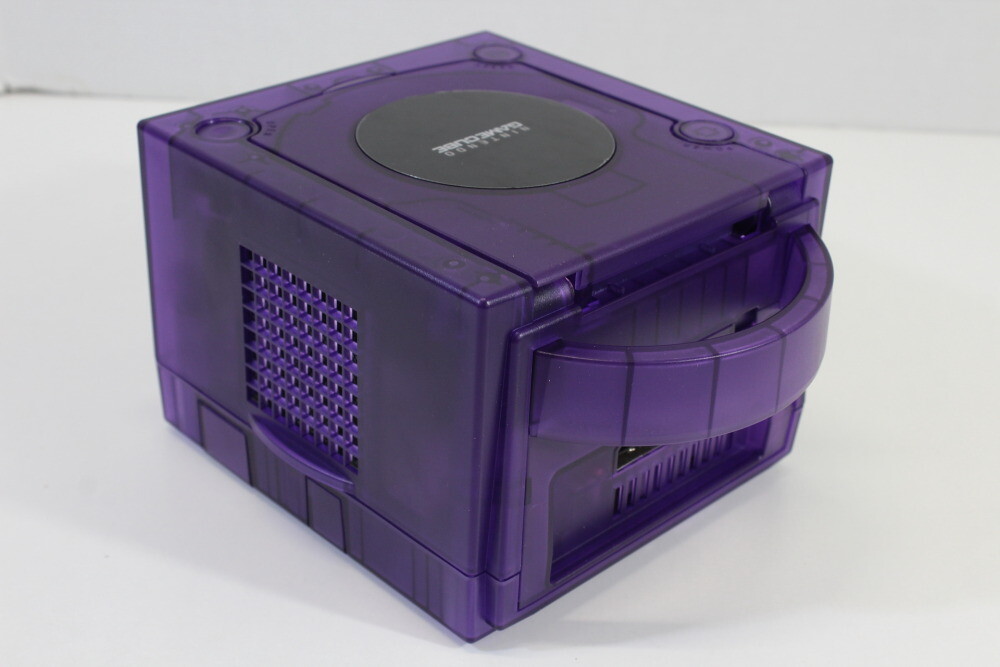 Nintendo Gamecube Clear Transparent Purple Console & AC AV NTSC-U/C DOL-001