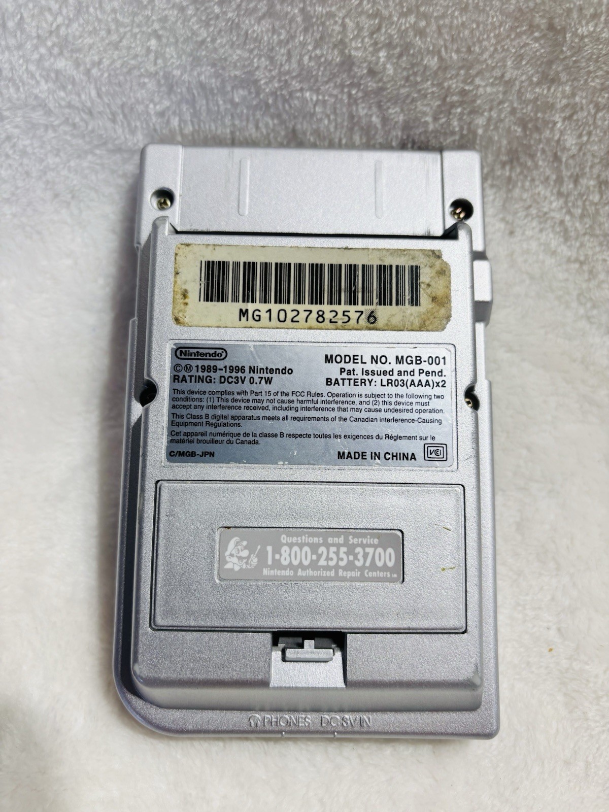 GameBoy Pocket Silver Console Nintendo Japan – Tested Working- MGB-001