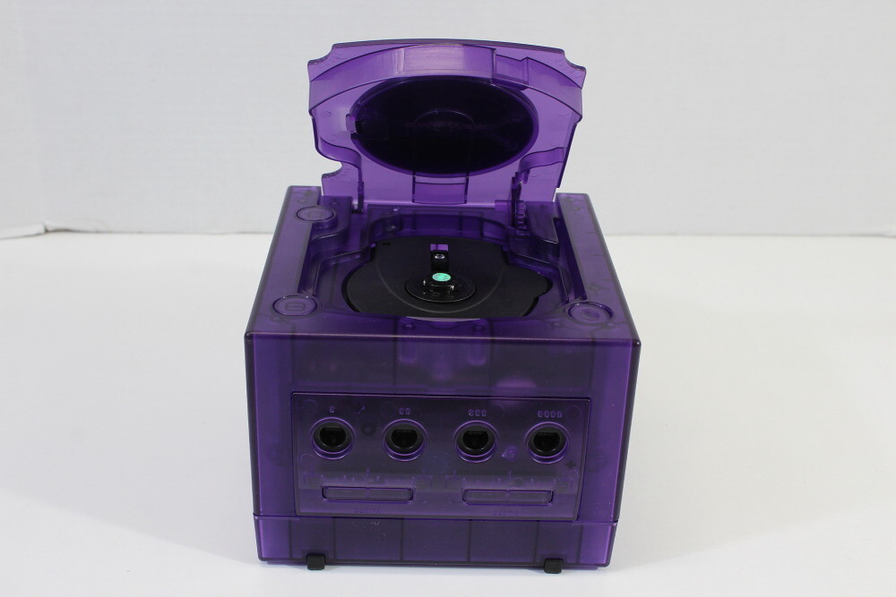 Nintendo Gamecube Clear Transparent Purple Console & AC AV NTSC-U/C DOL-001
