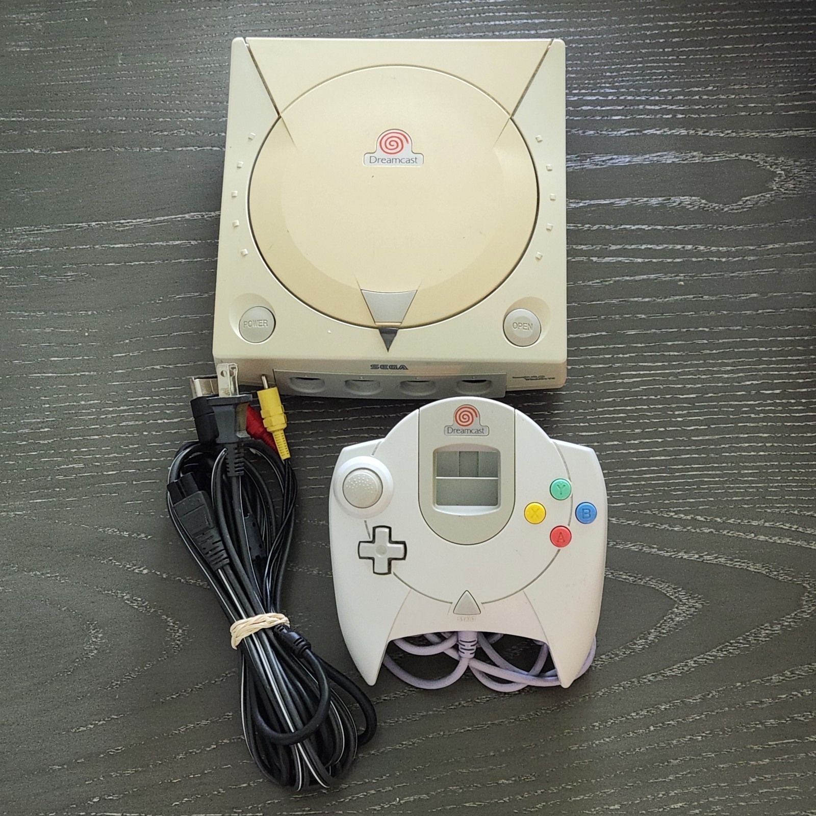 Sega Dreamcast Console System Bundle Controller Cables Tested Working No VMU