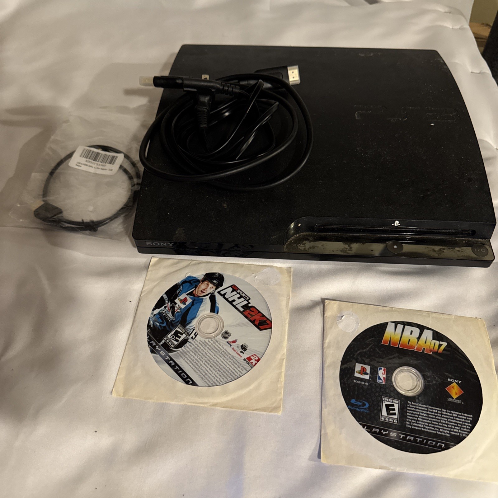 Sony PlayStation 3 Slim PS3 160GB Black Console Bundle Tested Working CECH-2501A
