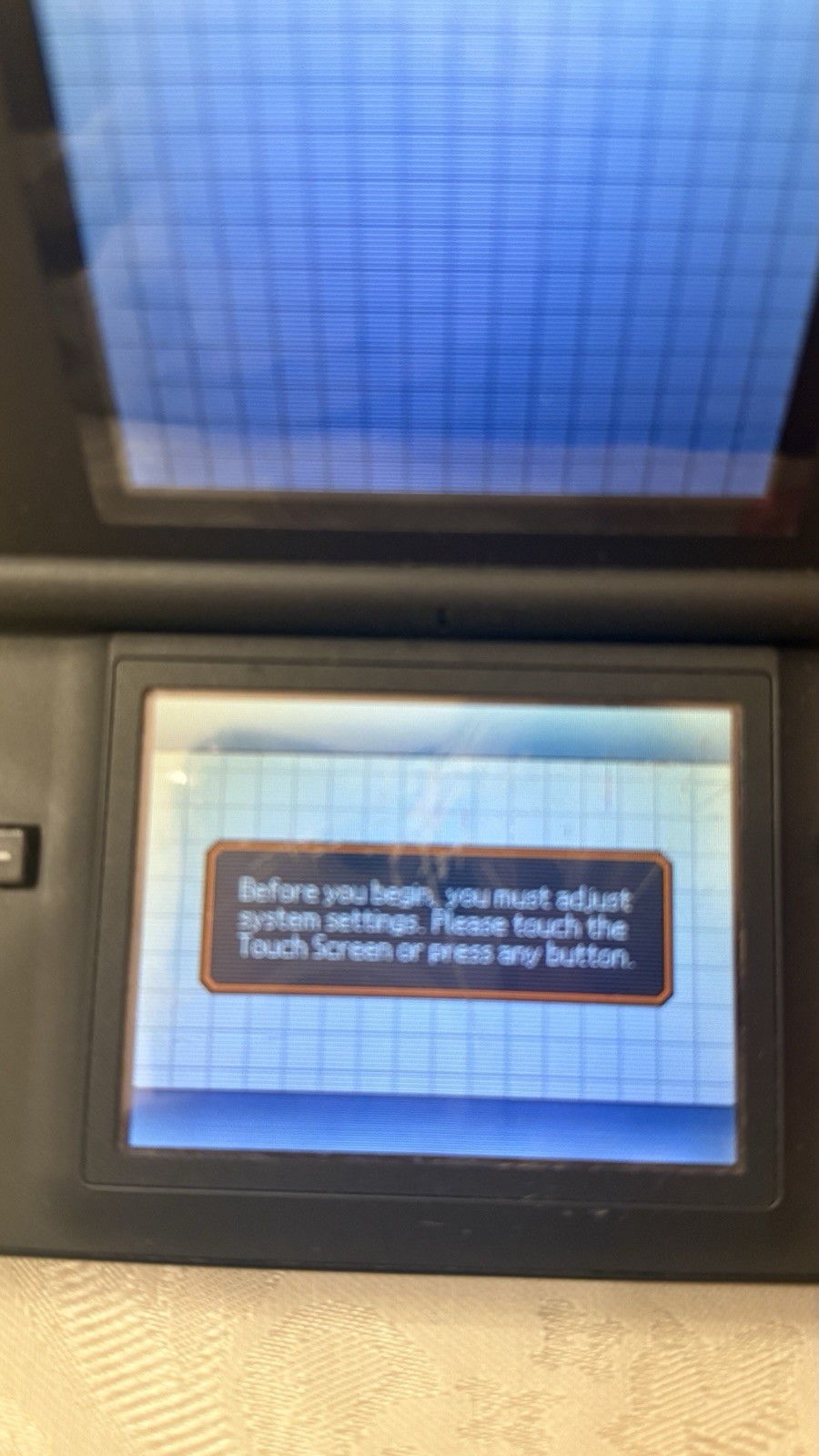 Nintendo DS Lite Black Handheld Console Tested Works Great Stylus & Charger EUC
