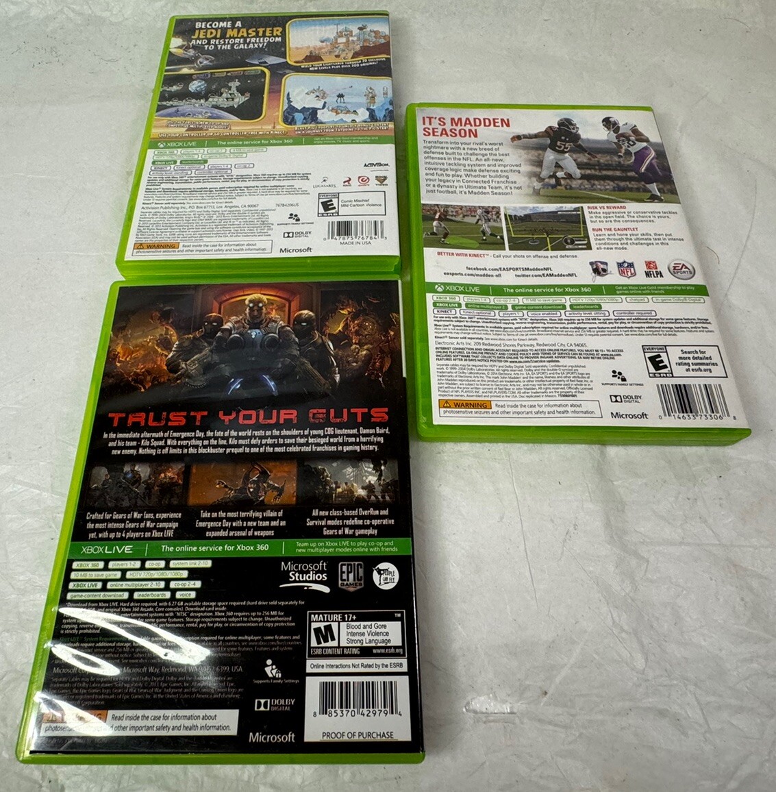 Microsoft XBOX 360S Slim Black Model 1439 250GB Controller & Games Bundle Tested