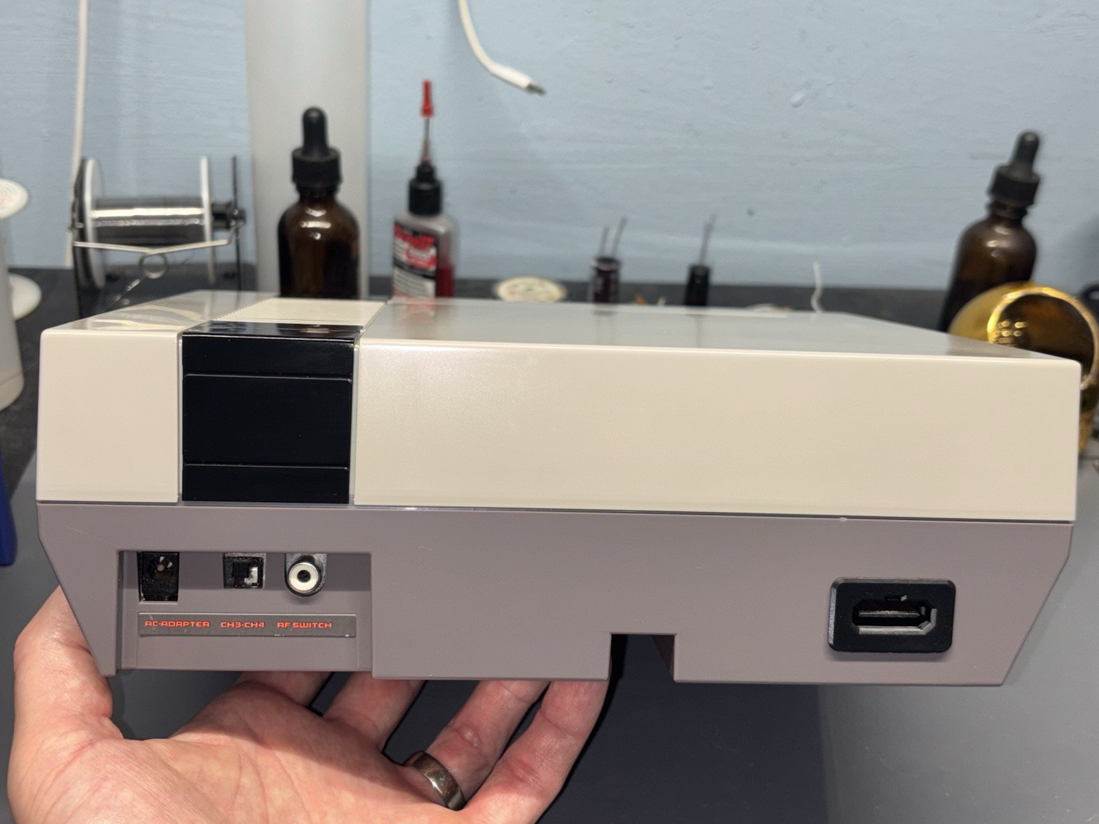 Ultimate NES RGB Nintendo Front Loader Full Recap LED Expansion Audio NESRGB V5
