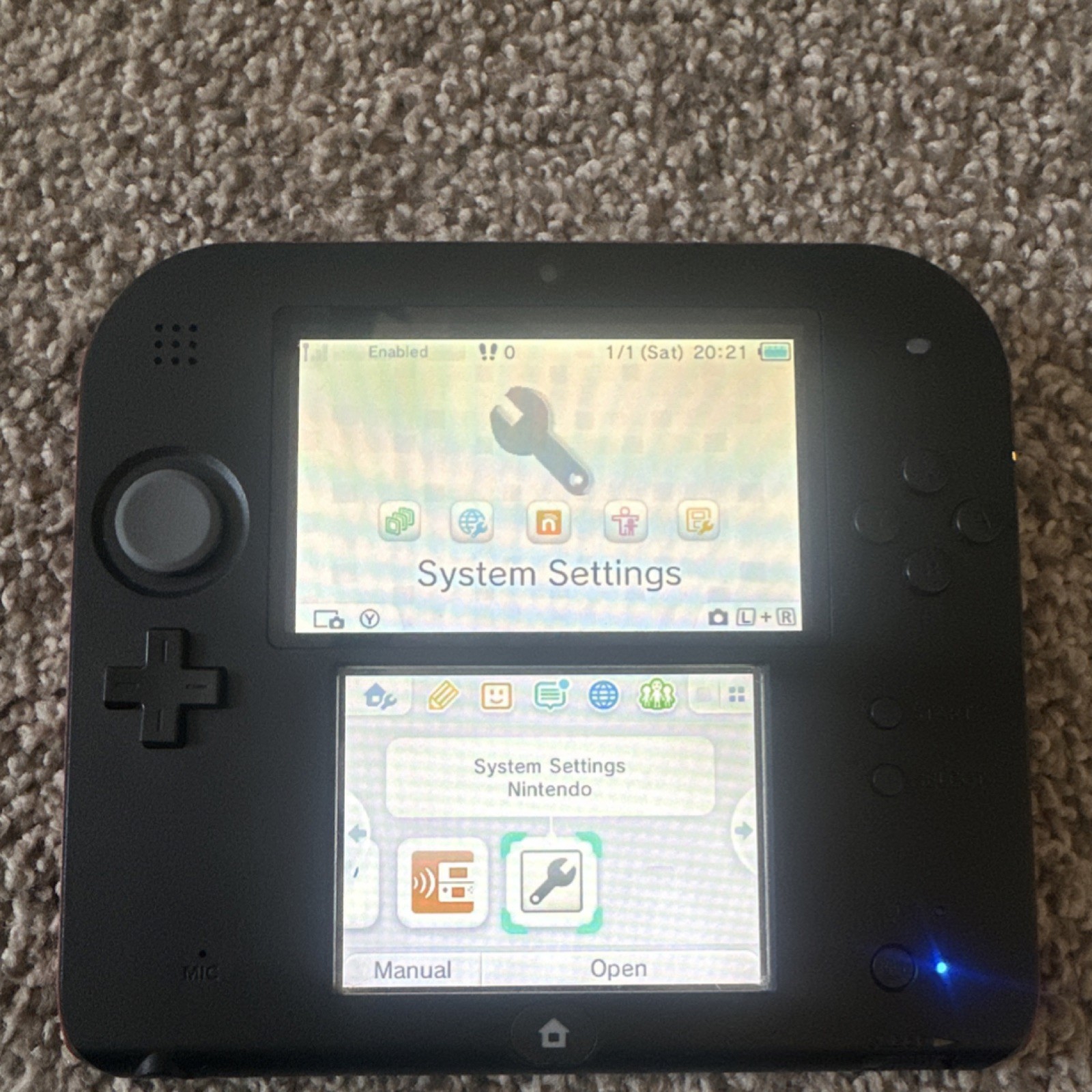 Nintendo 2DS Yo-kai Watch Edition Black/Red Handheld System Wi-Fi Camera eShop