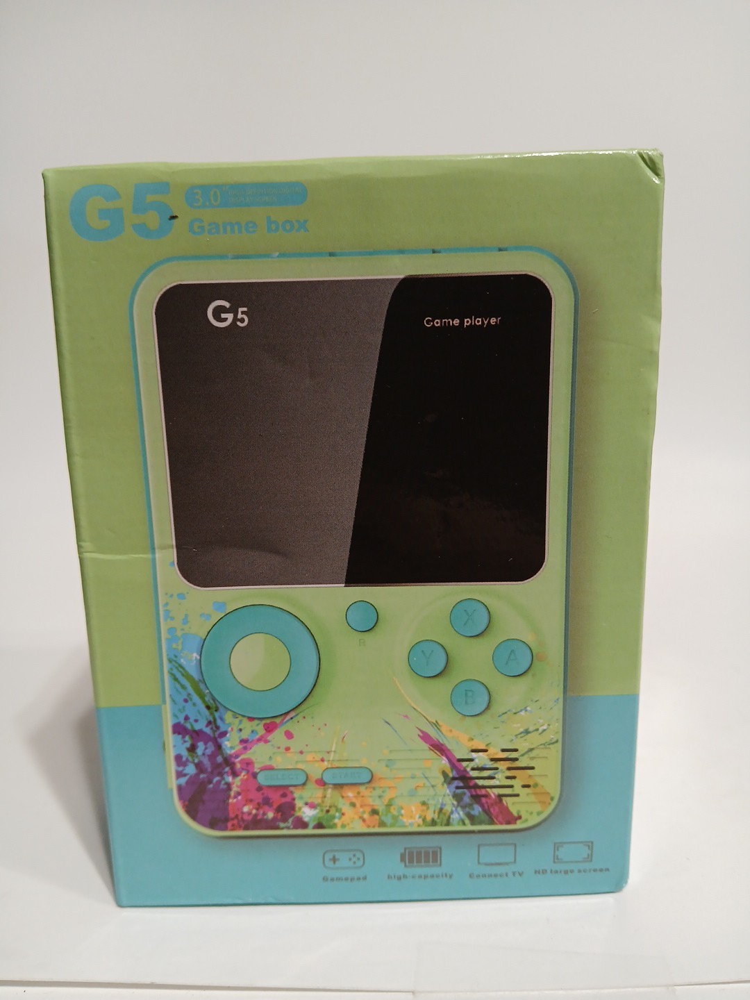 G5 Handheld Game Box Game Player 3″ Screen Blue TV Connect Capable New Sealed