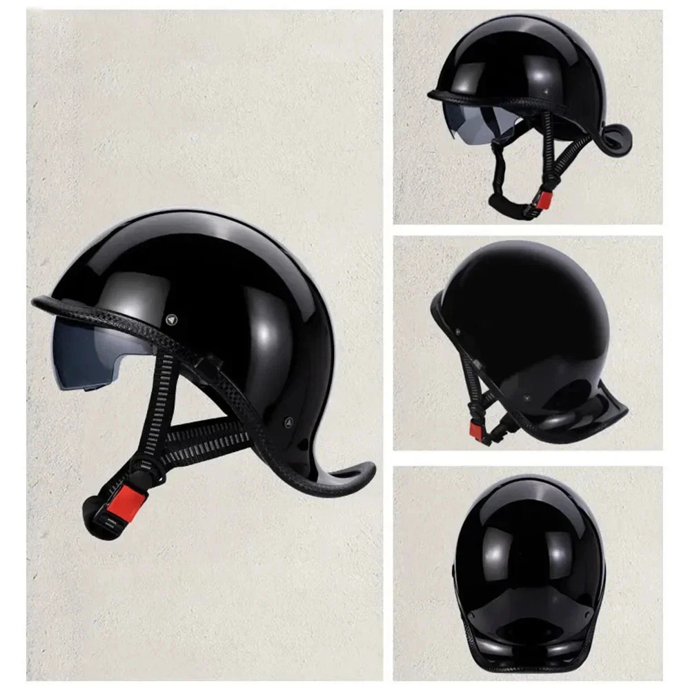 Retro Helmet Half Face Windshield Motorcycle Helmet HD Visors Capacete De Moto H