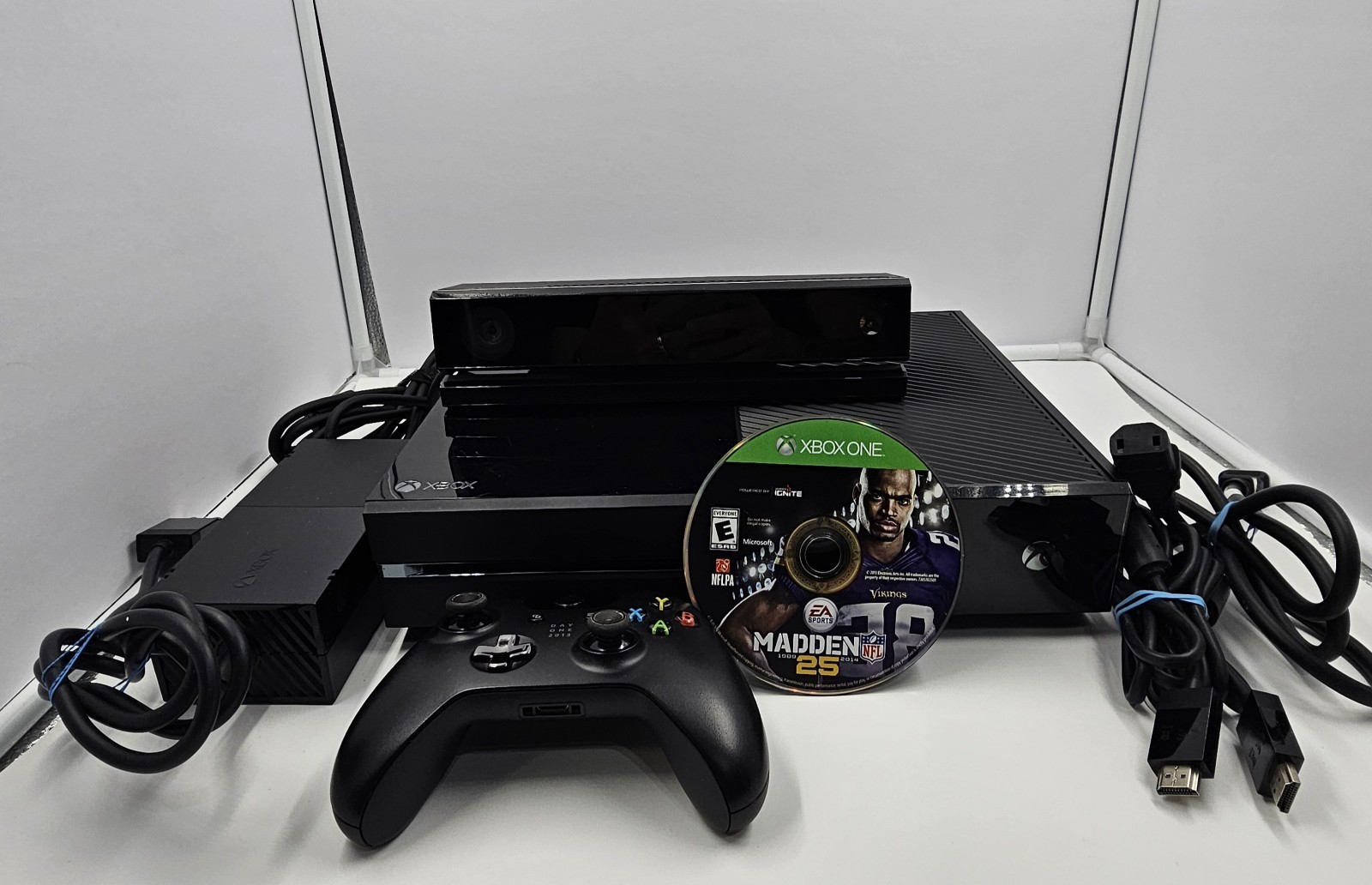 Xbox One Console 1540 Bundle Controller Power Supply HDMI Madden 25 Tested Reset