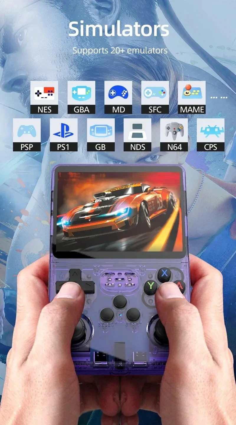 ARKOS R36S Retro Handheld Game Console 3.5″ IPS Linux 64/128GB Portable