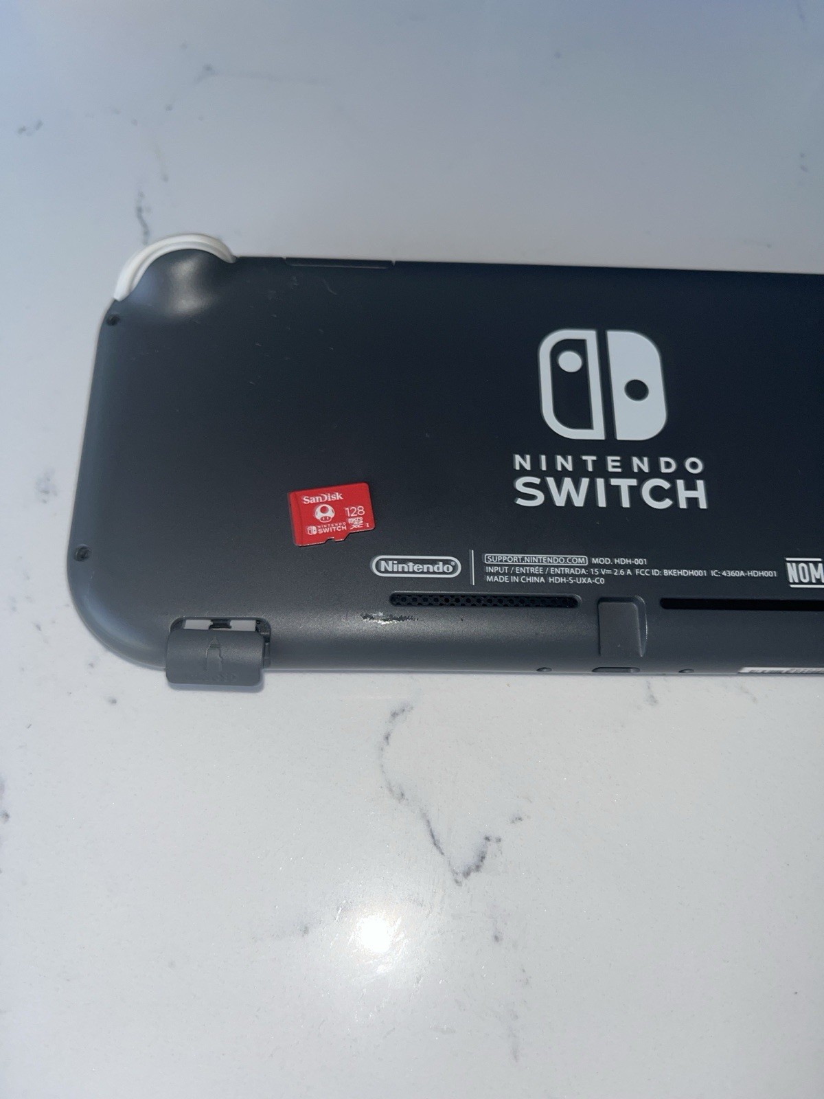 Nintendo Switch Lite Gray Handheld Gaming System + 128 Micro SD Card Tested