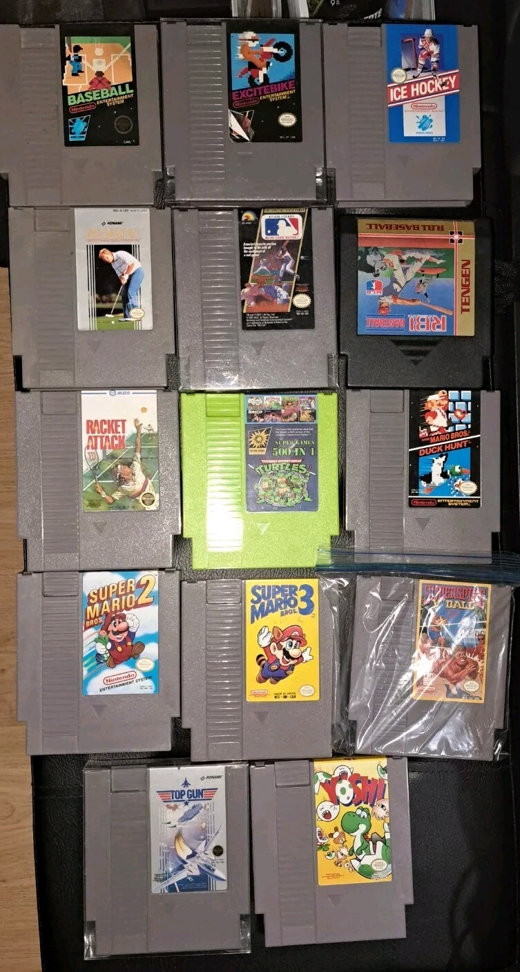 Nintendo Entertainment System NES Console Bundle 15 Games (1×500 In 1) Tested