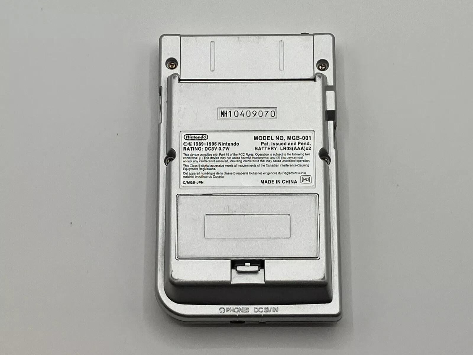 Nintendo Gameboy Pocket Silver Console Only Region Free MGB-S-VA 9070