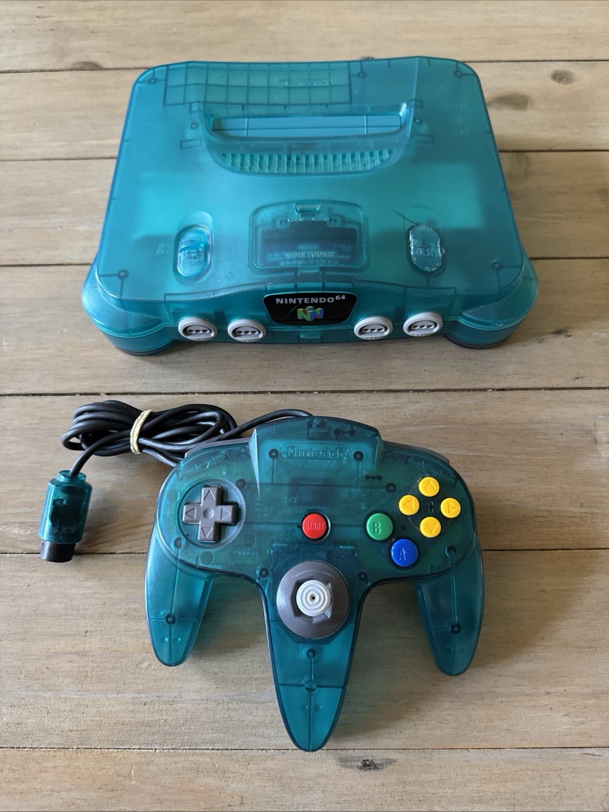Nintendo 64 N64 Funtastic Ice Blue Console w/ OEM Controller only