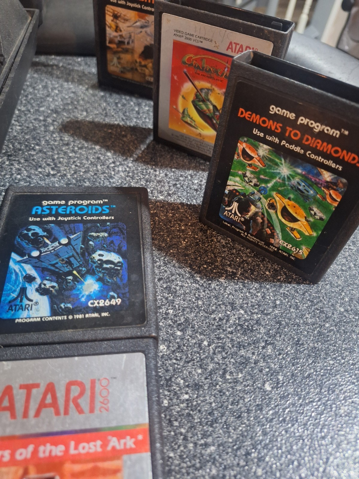 Atari 2600 4-Switch Console TESTED 100% WORKING Bundle With Games