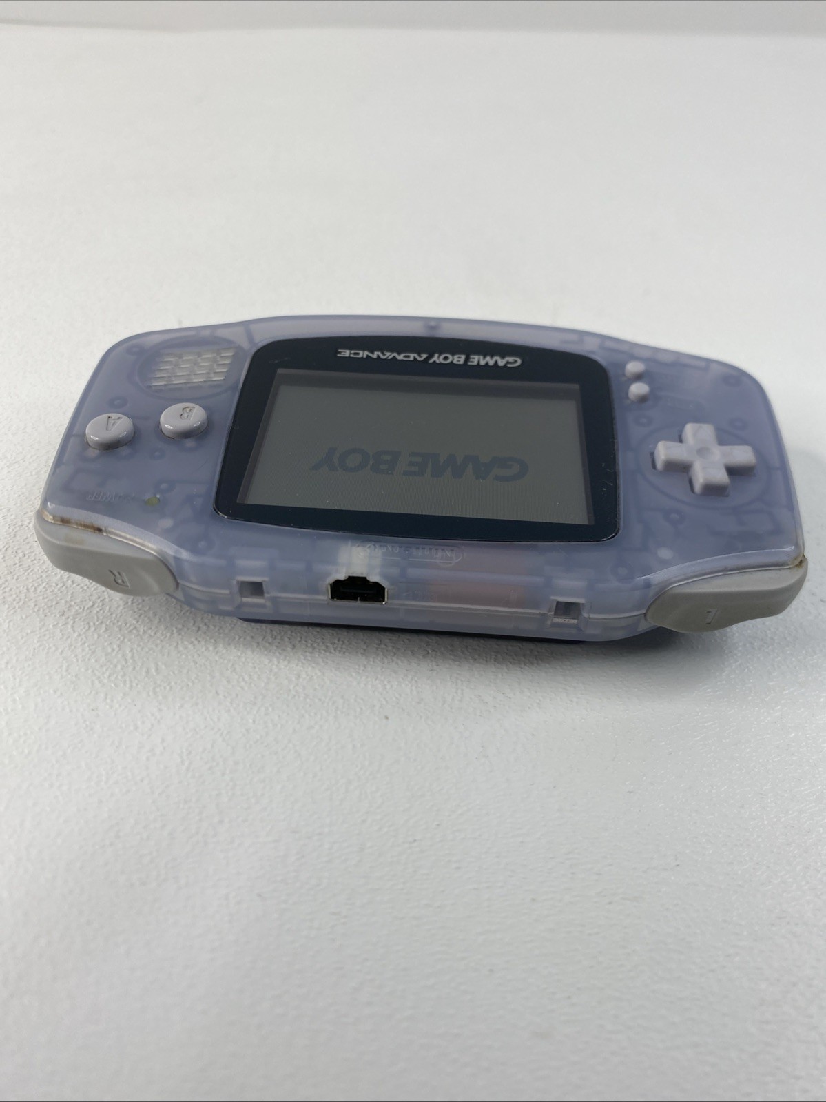 Nintendo Game Boy Advance Console System Clear Glacier TESTED AUTHENTIC