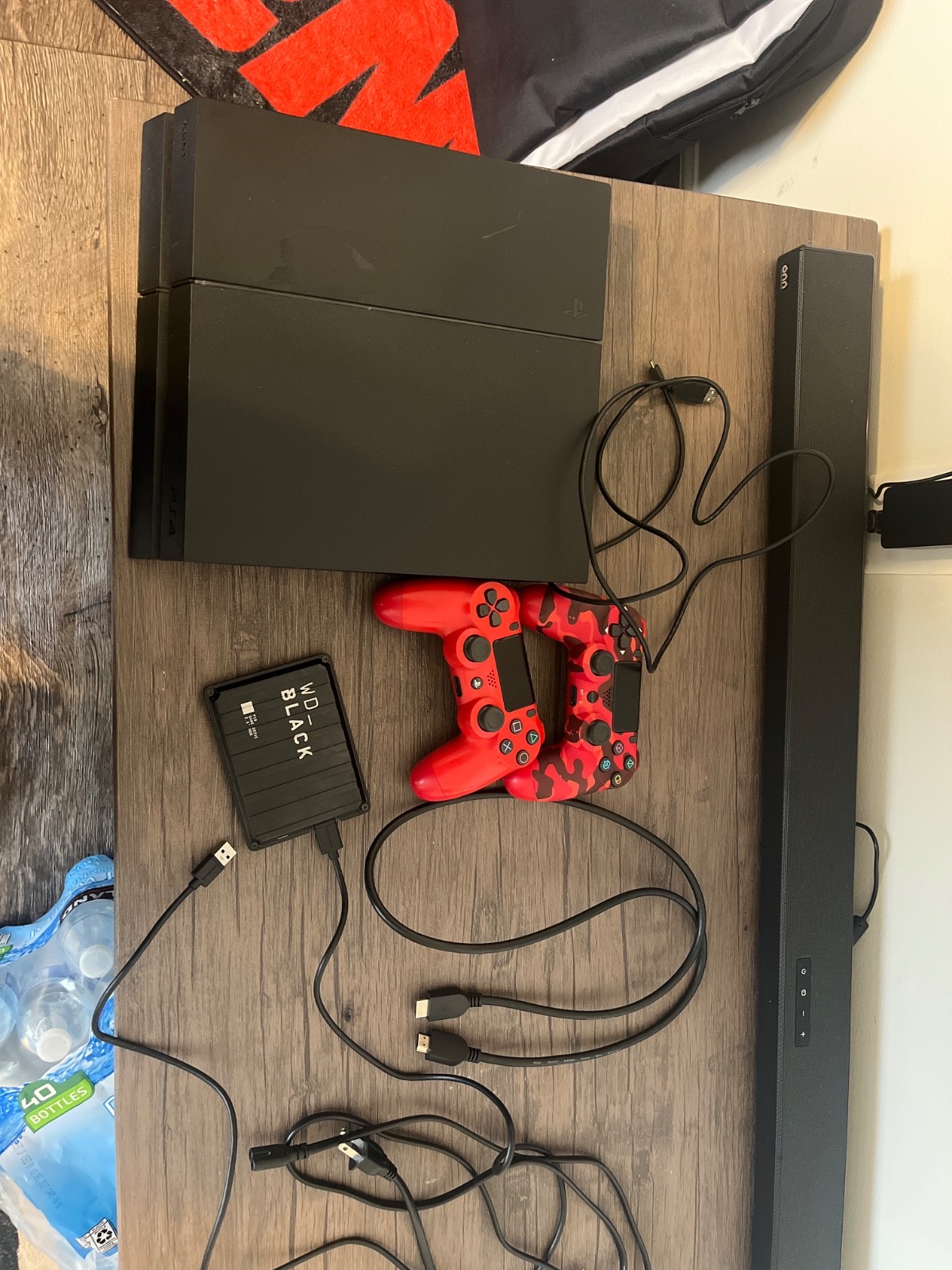 PS4 Console with 2 controllers and 2tb external drive (all cords included)