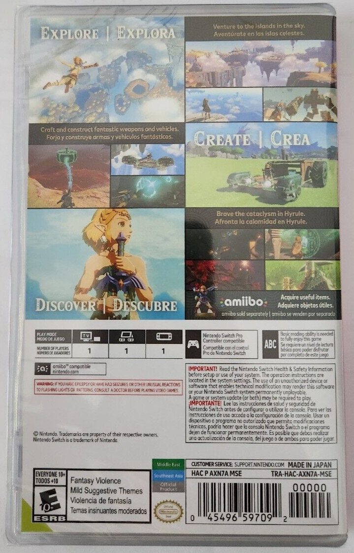 The Legend of Zelda: Tears of the Kingdom & Breath of the Wild Switch Bundle New