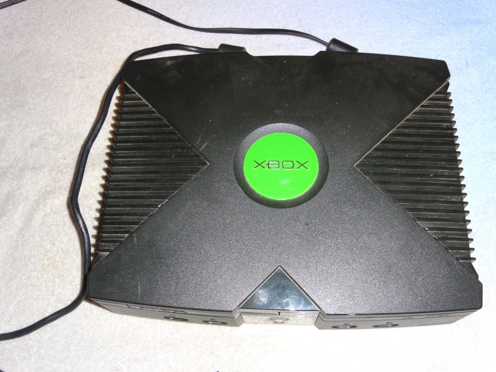 Microsoft Xbox console Black + 2 cords as shown in photos untested sold as is!!!