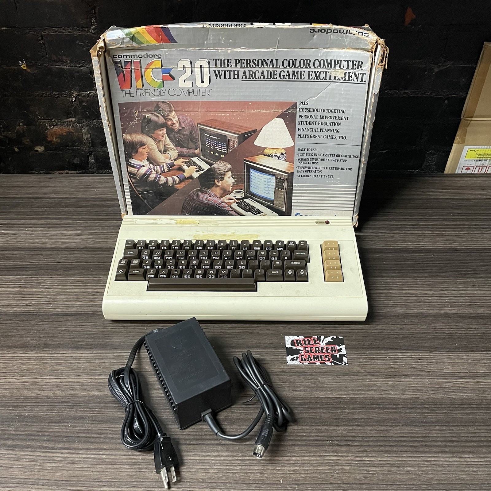 Commodore VIC-20 Computer + Power Supply — Untested / Parts or Repair / As Is