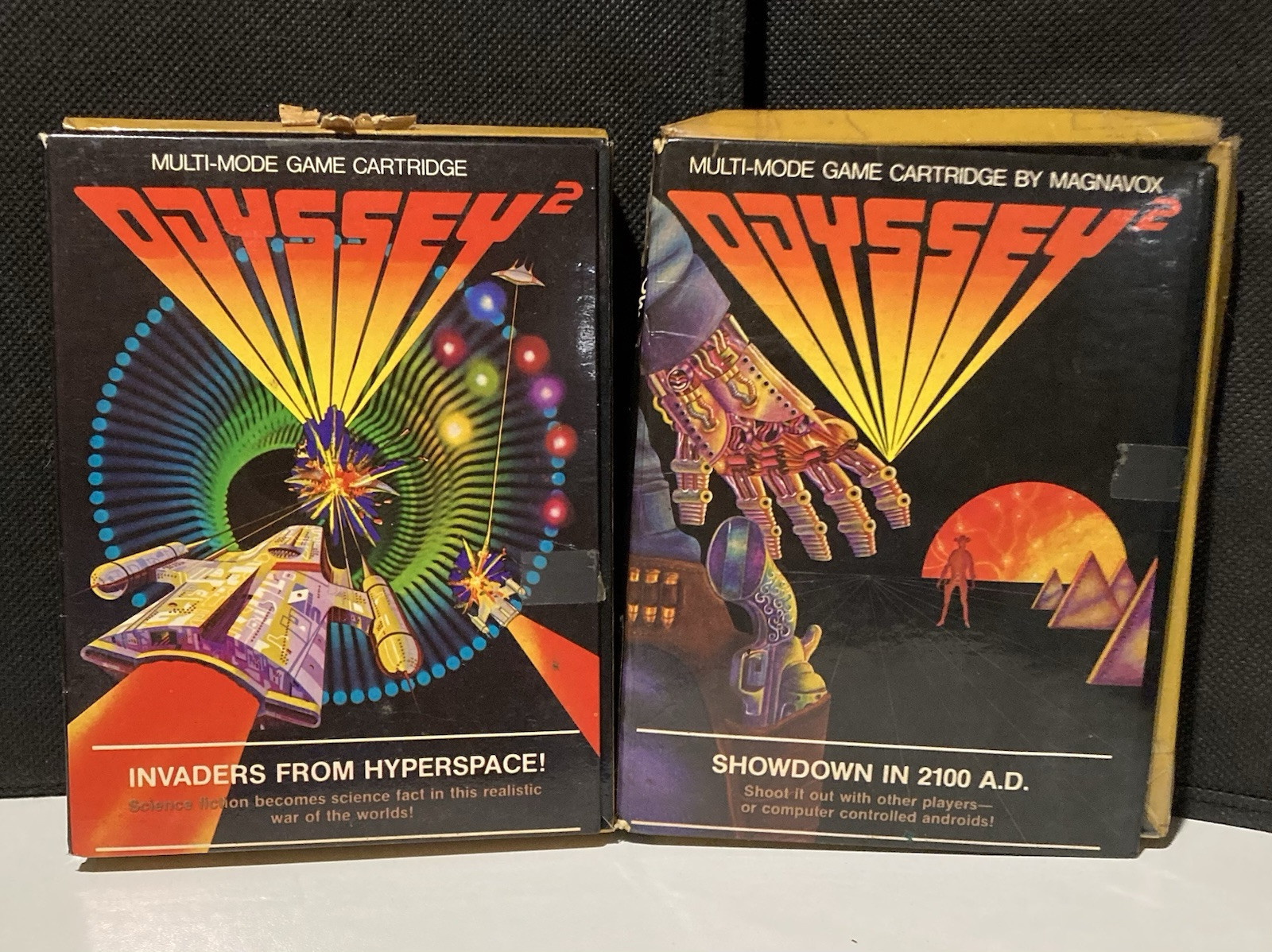 Magnavox Odyssey 2 Showdown in 2100 AD&Invaders From Hyperspace-Untested-2 Games