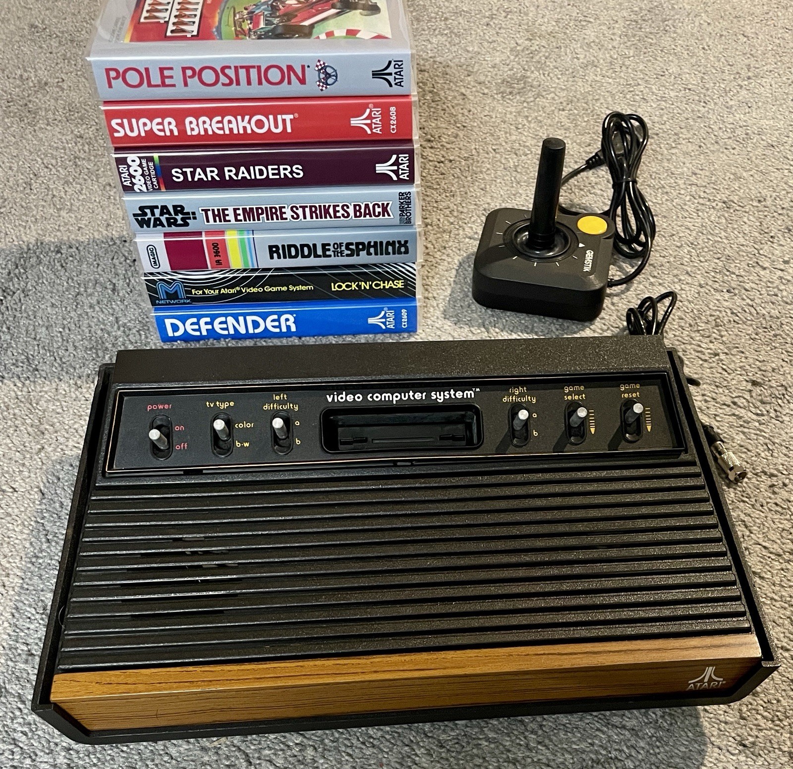 Atari 2600 Light Sixer – Cleaned And Tested – Joystick 7 Games In New Cases