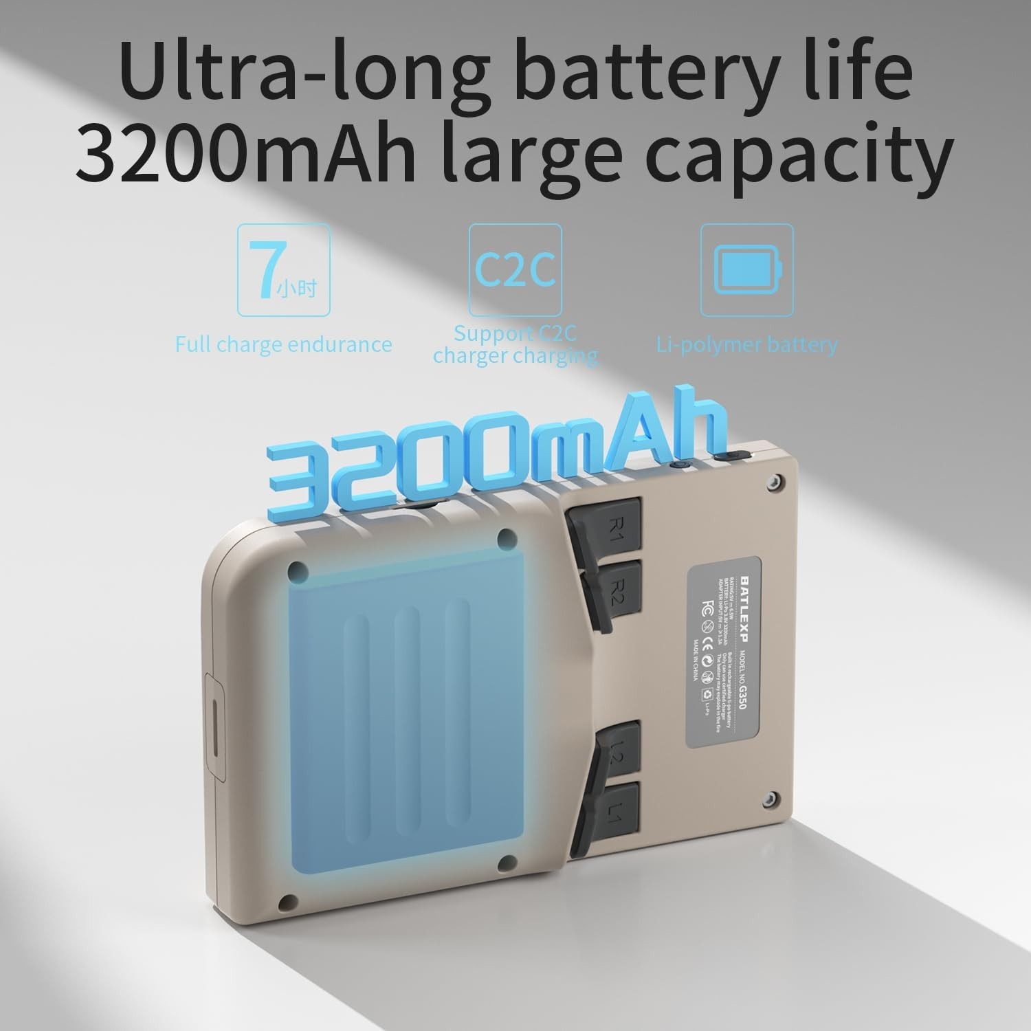 G350 Retro Handheld Game Console , 3.5 Inch IPS Screen 12.8cm x 8.1cm x 2.2cm