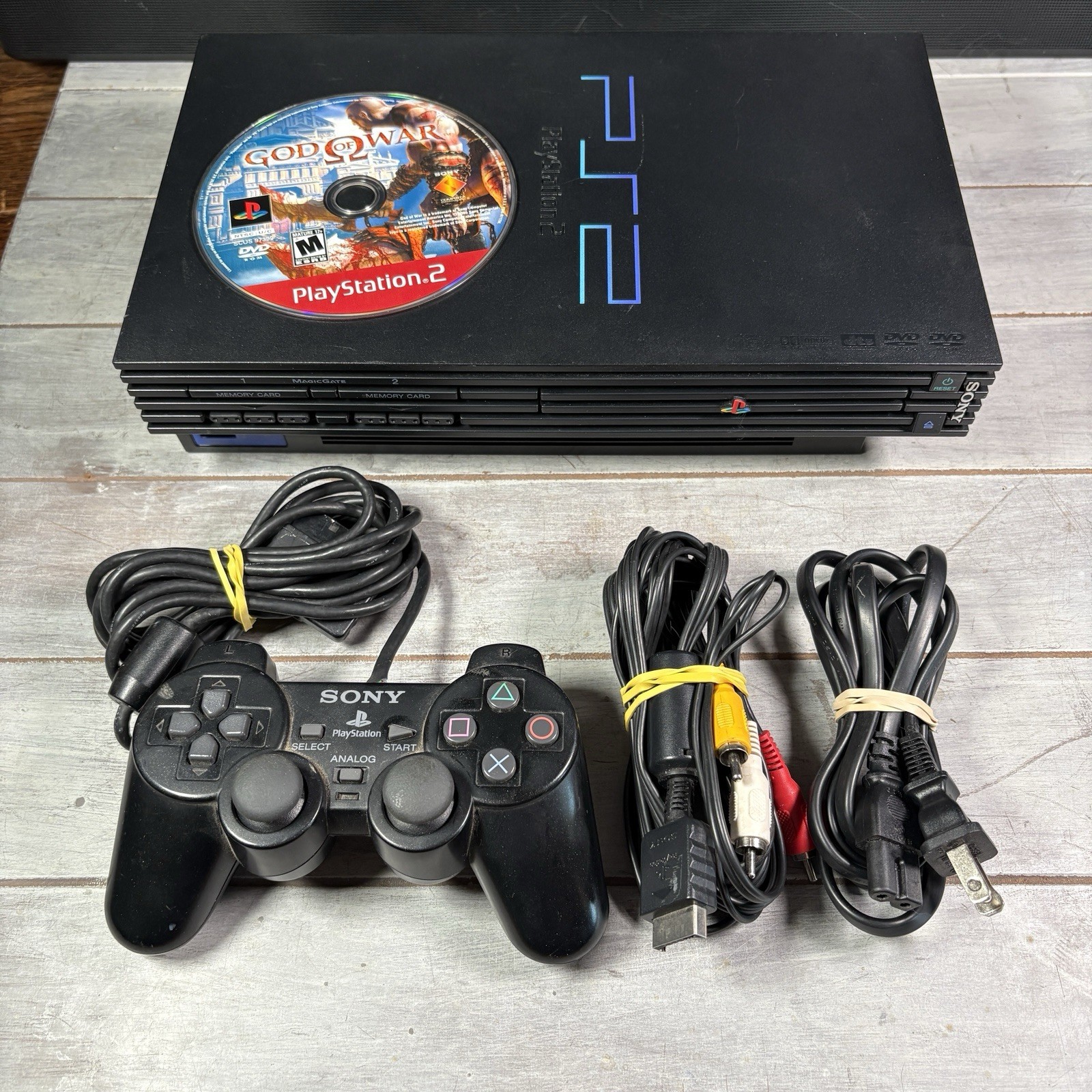 *Read* Sony PlayStation 2 PS2 Console Tested Working SCPH-39001 W/ Controller
