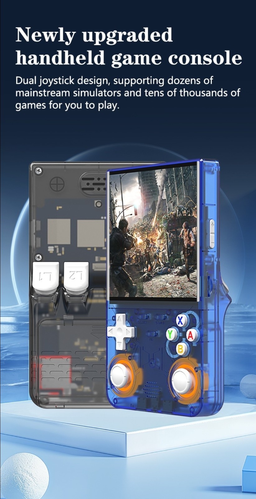 R36 Ultra Handheld Game Console 2025 128 gb With Wi-Fi Support Double Joystick