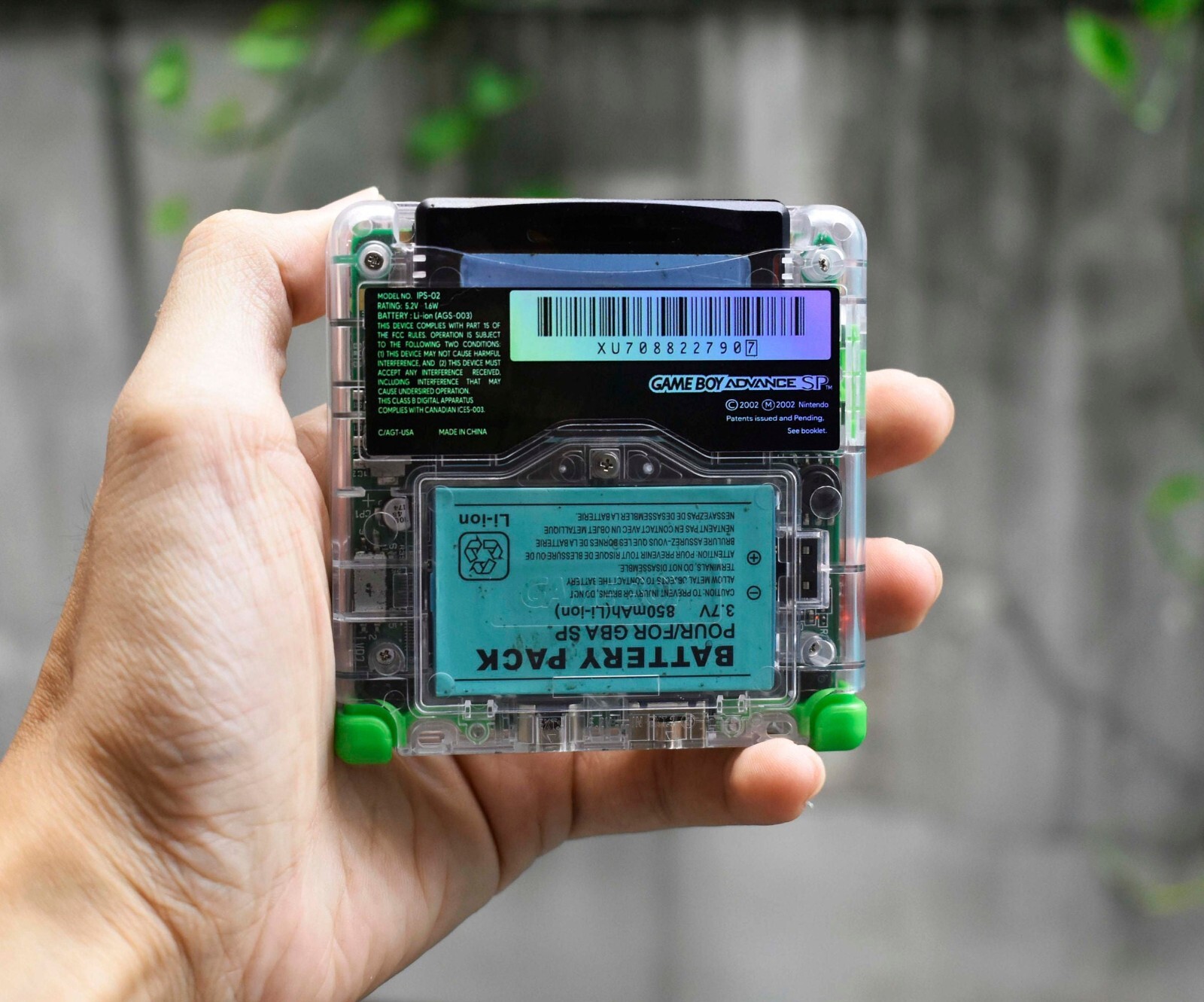 Backlit IPS LCD GBAsp Mod Nintendo Gameboy Advance SP Mirror Clear