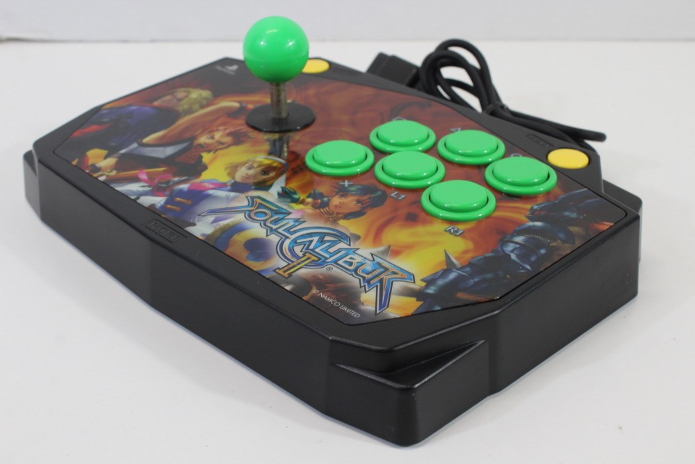 HORI Soul Calibur II Stick Arcade Joystick Controller & Game PS2 PlayStation 2