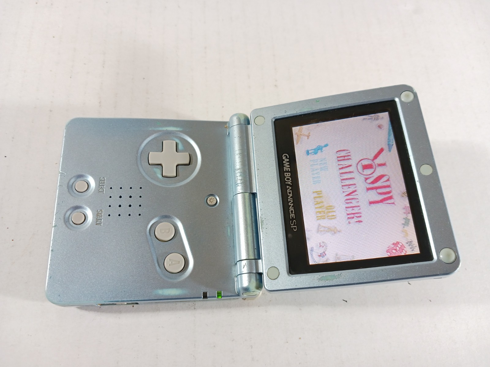 GBA SP Blue Bright Screen AGS-101 Damaged Screen Board AS-IS Read Whited Out