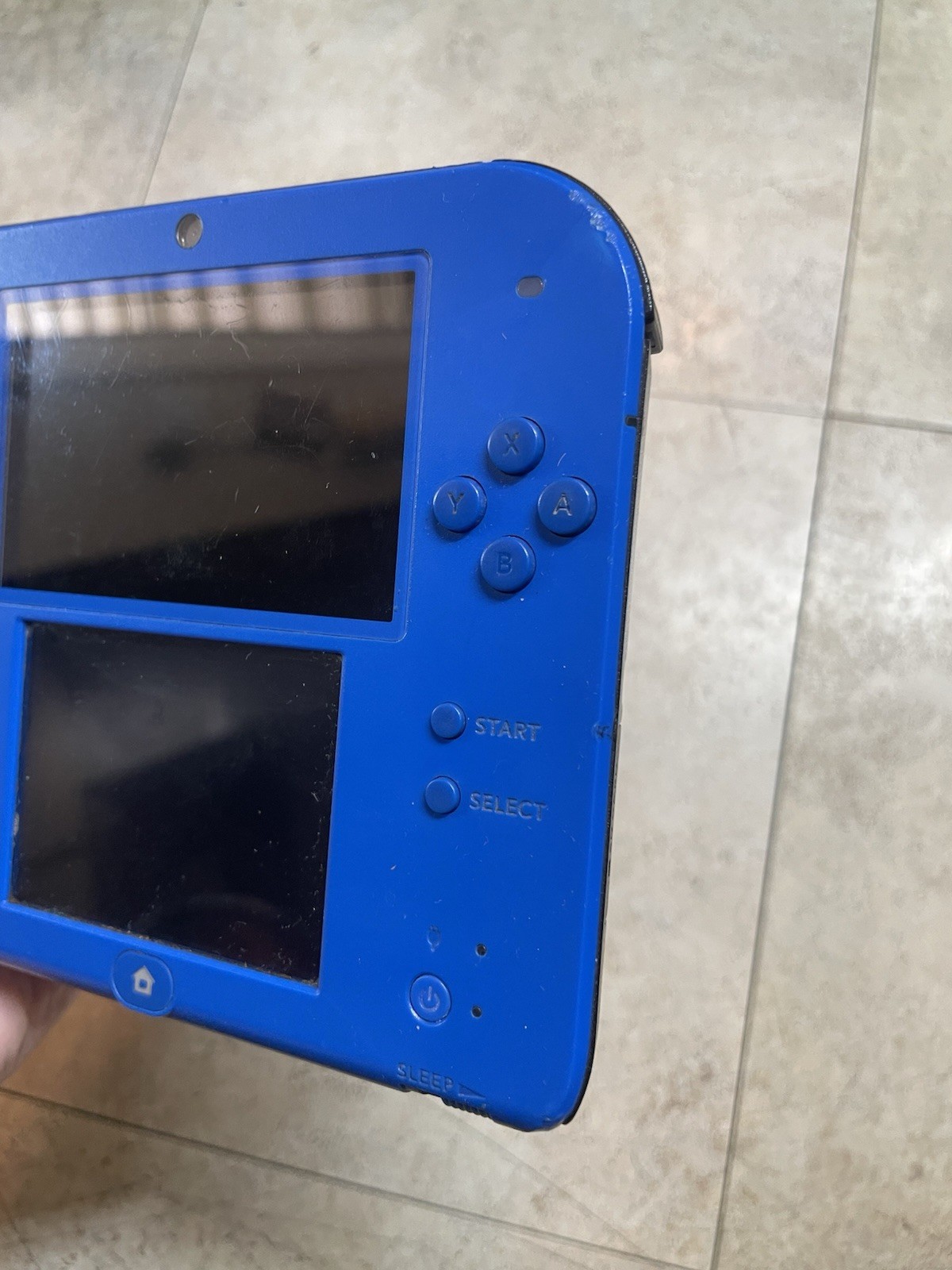 Nintendo 2DS Handheld Game Console WAP-002 Black/Blue w/SD & Mario Kart – Tested