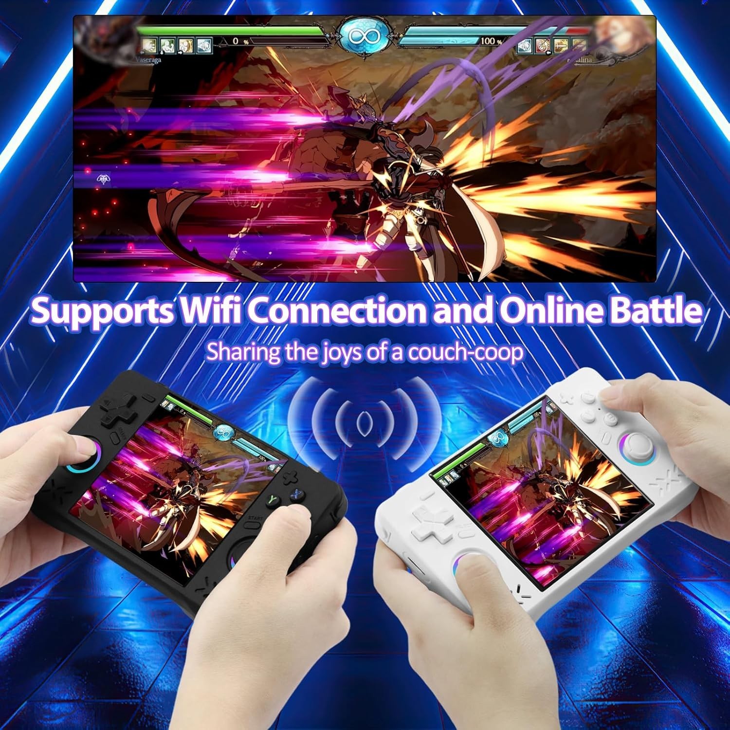 Upgraded XF40H Handheld Game Console 4K 4.0 Inch Open Source Linux System 128GB