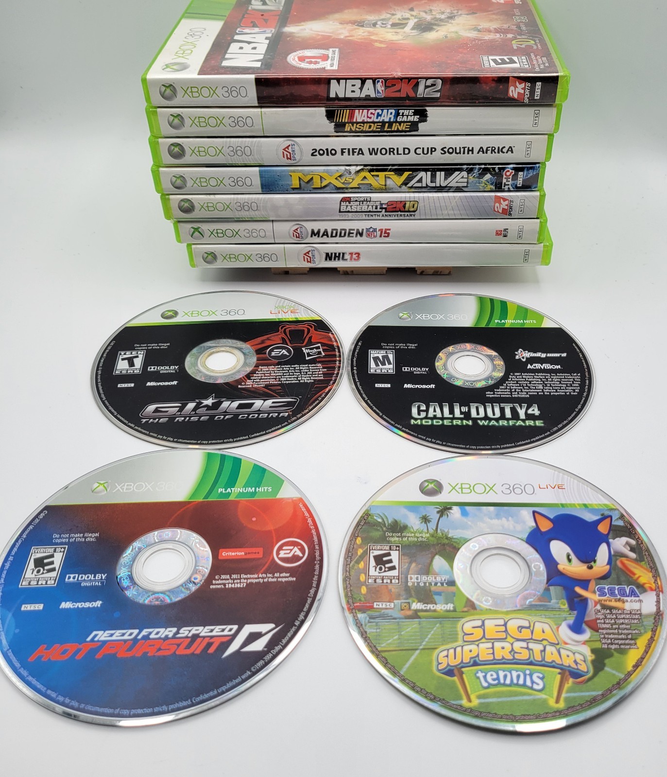 Xbox 360 Slim Console In Box Bundle 15 Games Controller 250GB Model 1439