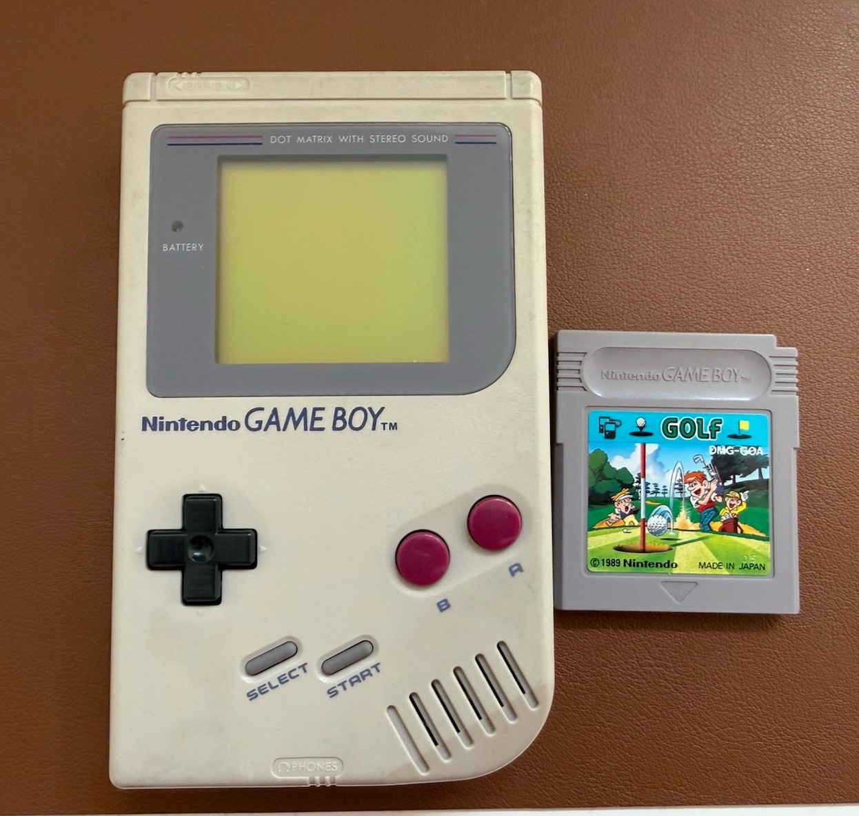 Nintendo Game Boy Console with golf game tested