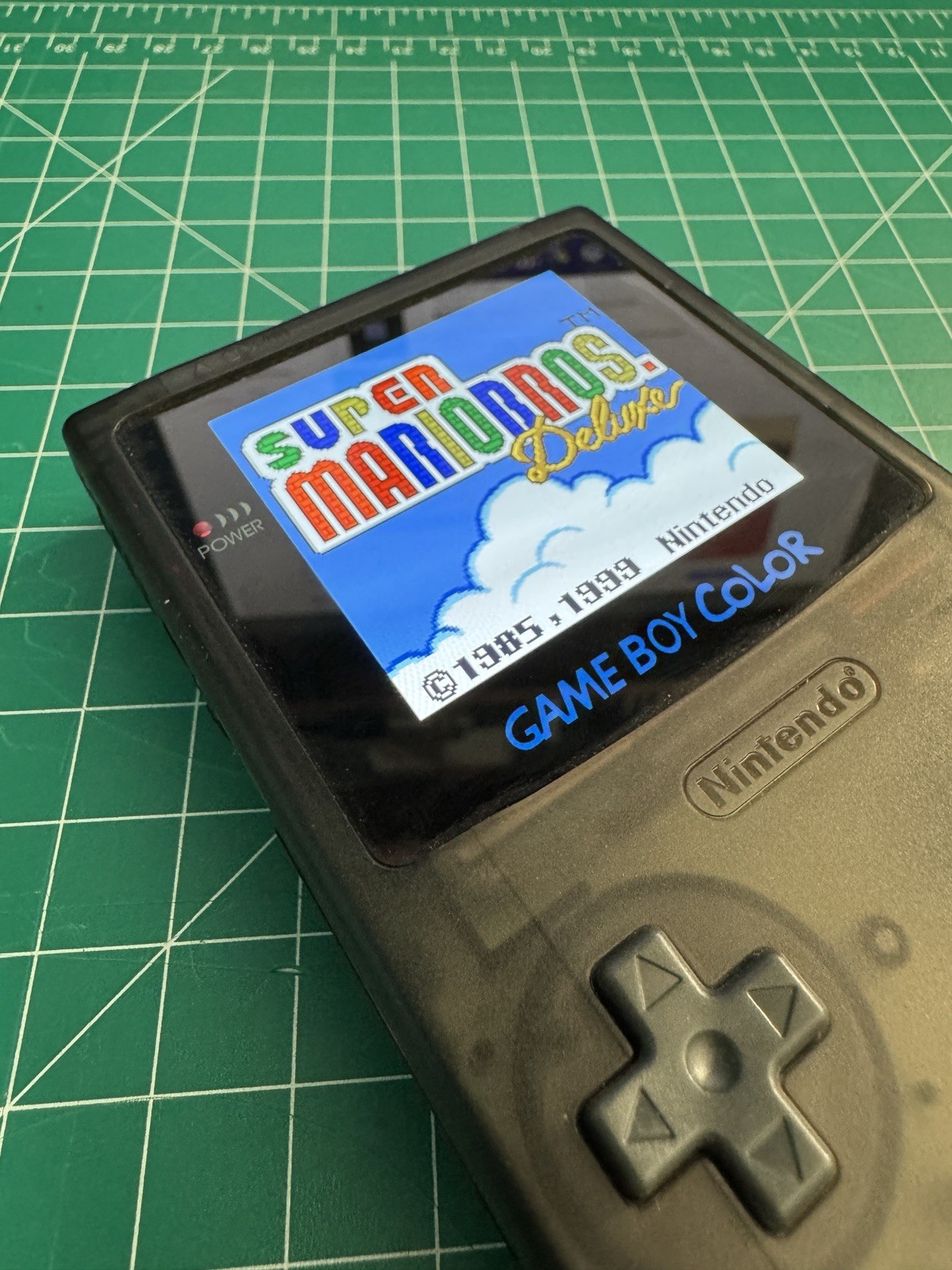 Nintendo Gameboy Color GBC OLED Touch Screen Clear Black