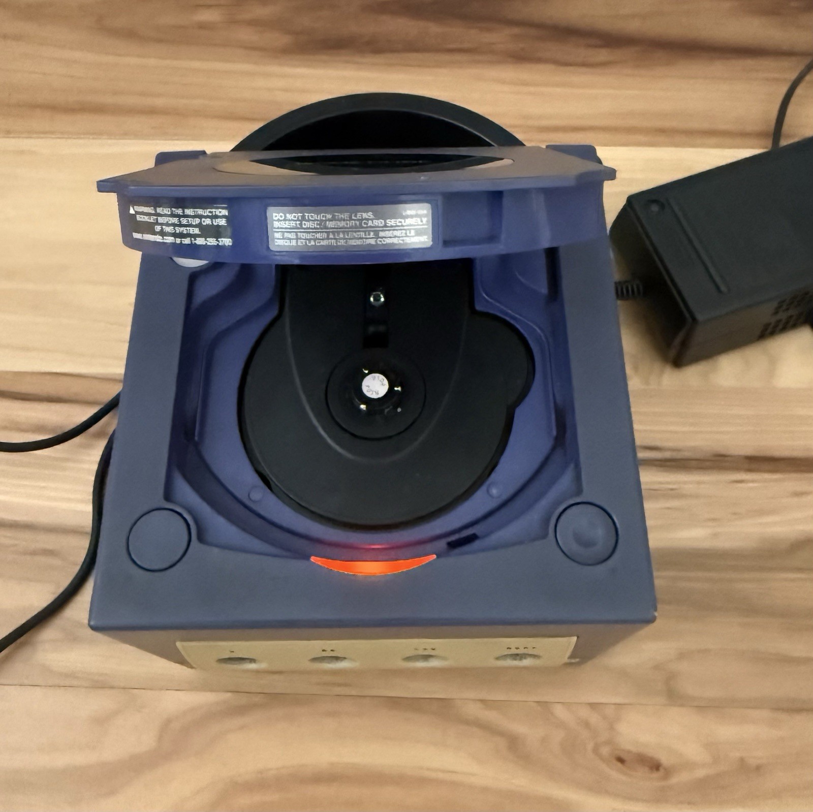 Nintendo GameCube DOL-001 Gaming System – Indigo + Power Cord + AV Cables