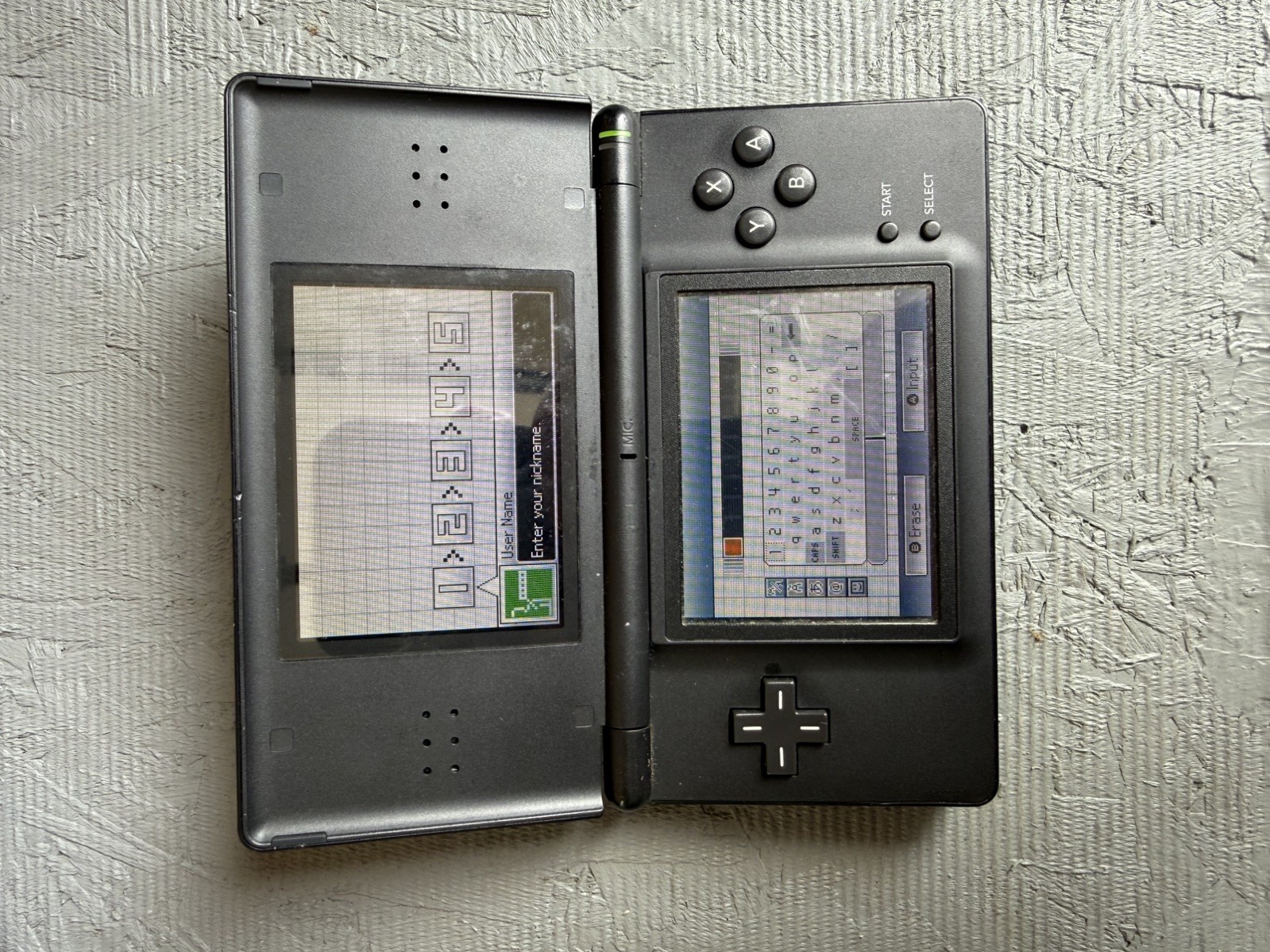 Nintendo DS Lite Onyx Glossy Black Handheld System Tested Working