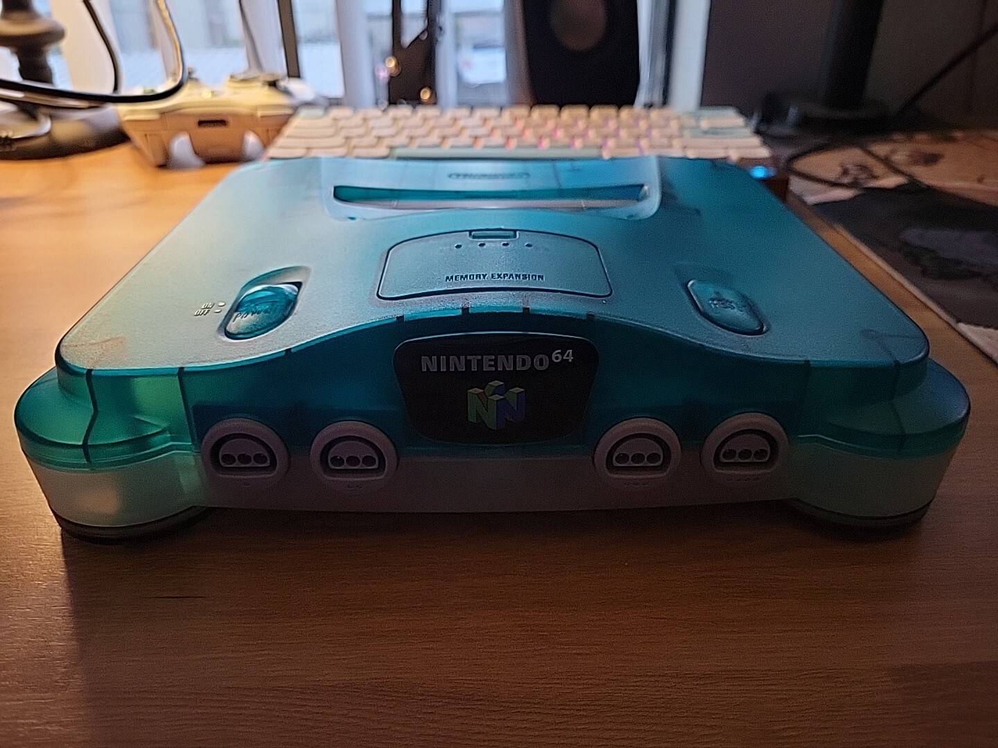 Nintendo 64 N64 Ice Blue Clear Region Free Console Bundle with Controller