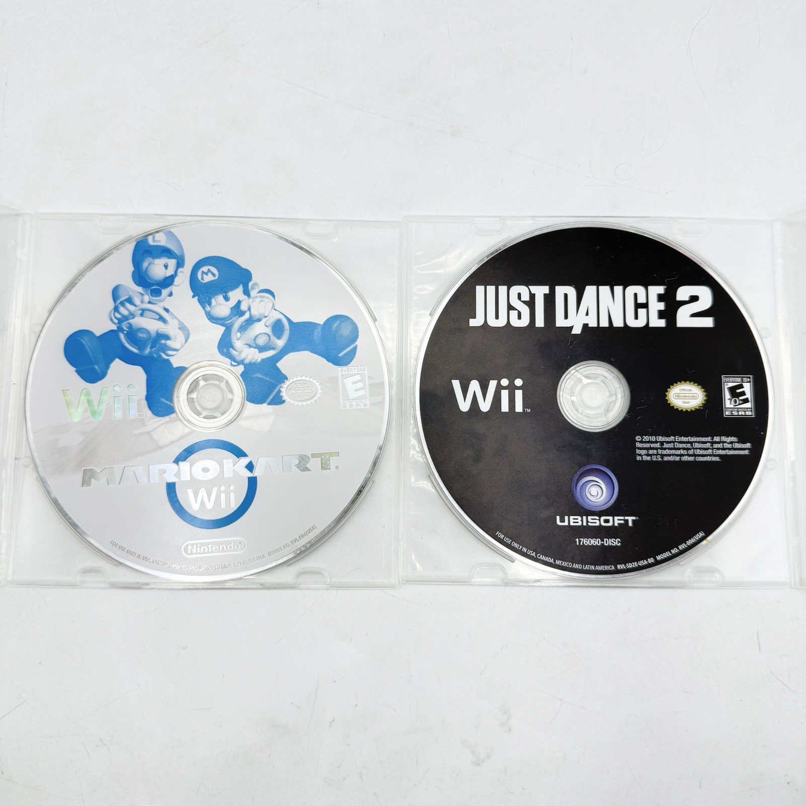 Nintendo Wii Console Mario Kart Just Dance Wii Sports 4 Controllers 4 Wheels