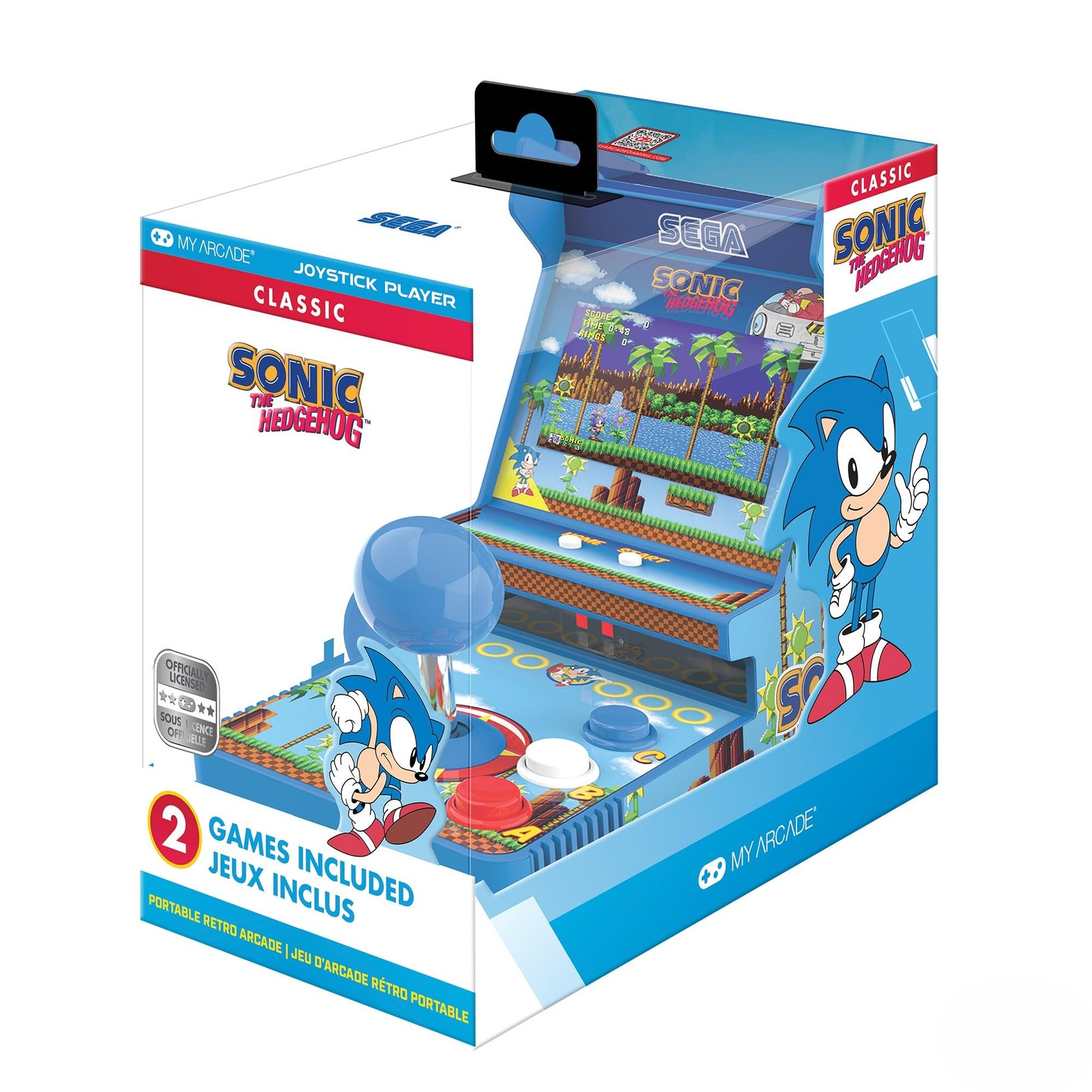 Sonic Joystick Player: Sonic The Hedgehog, 2 Games in 1, Sega Classic, Gifts …