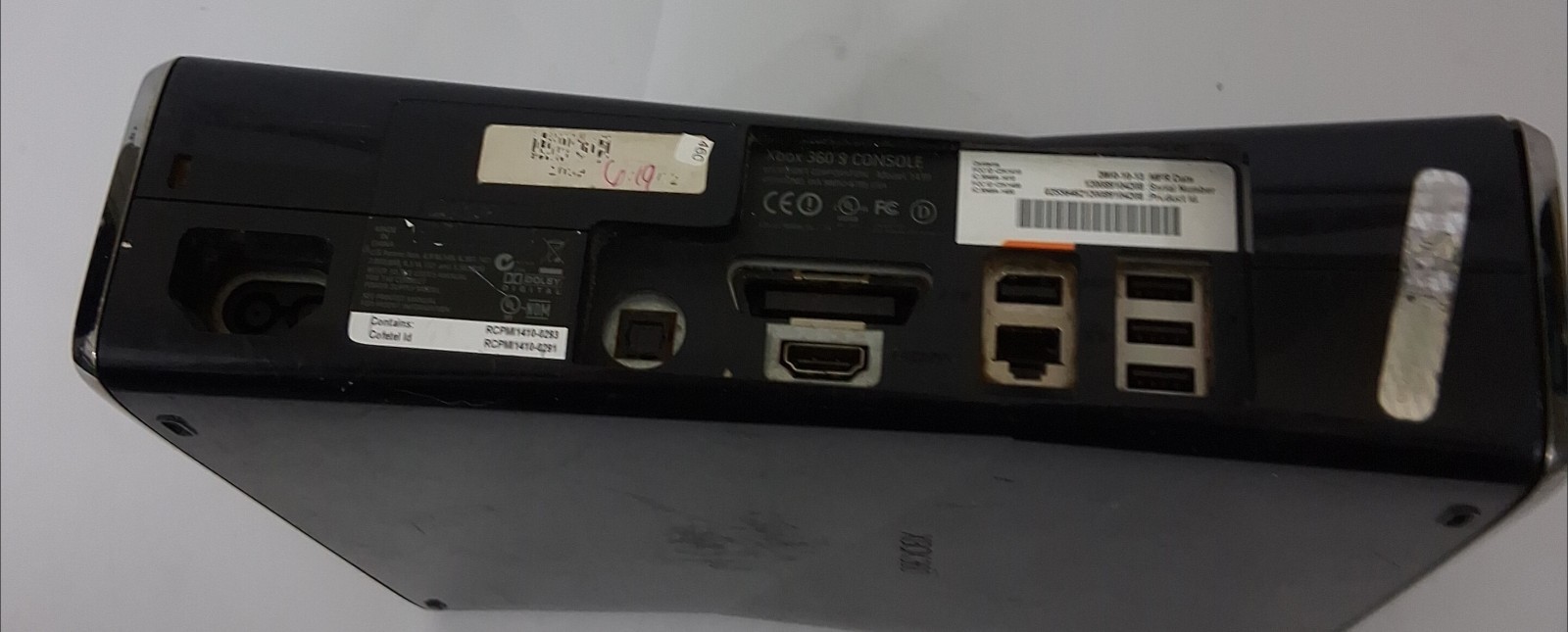 Xbox 360 S Console Model 1439 Black Slim Untested For Parts ONLY