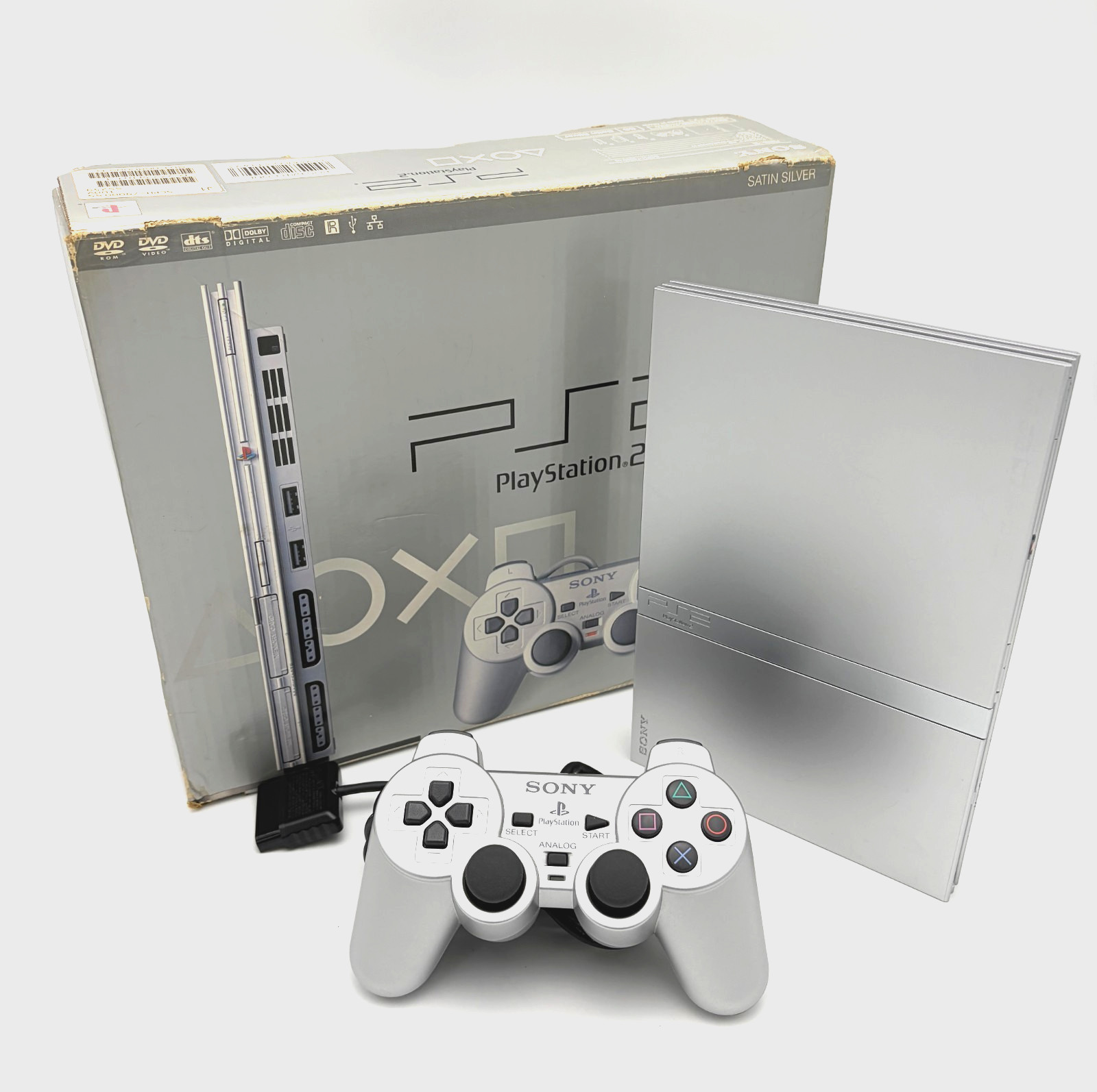 Sony PlayStation 2 PS2 Slim SCPH-75000 Silver Console Japan Check Description