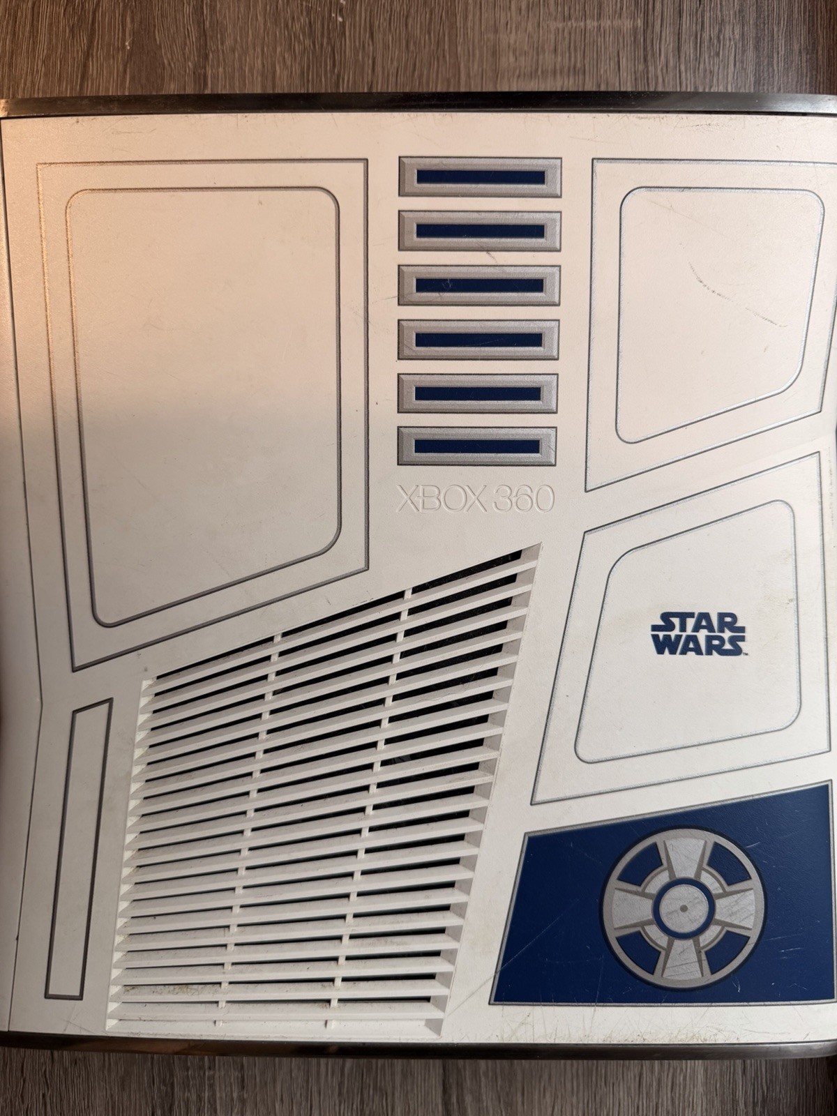 Microsoft Xbox 360 S Star Wars R2-D2 Console 320GB w Controller Cables NTSC