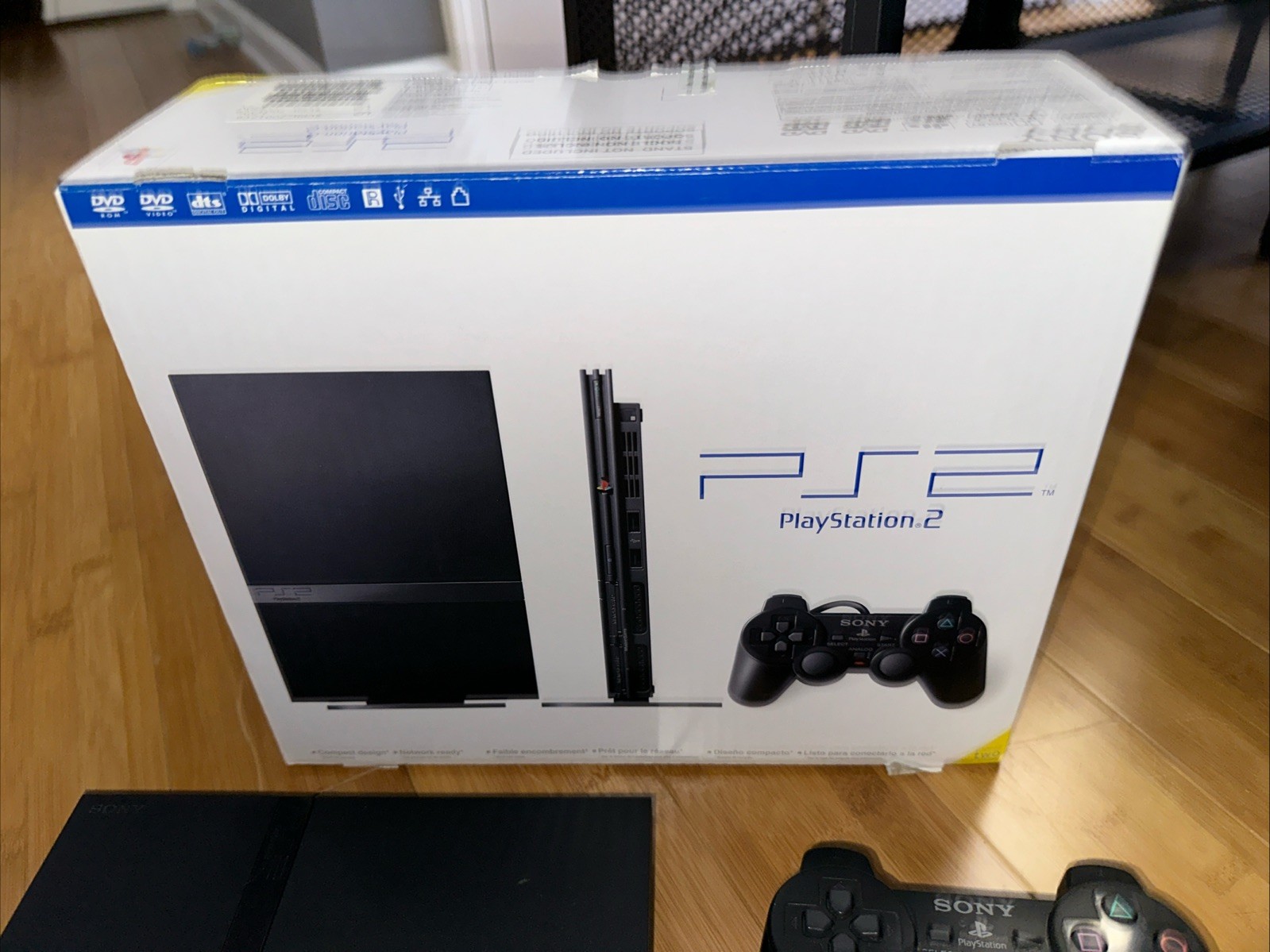 Sony PlayStation 2 PS2 Slim Console Charcoal Black SCPH-70012 Tested No Manual