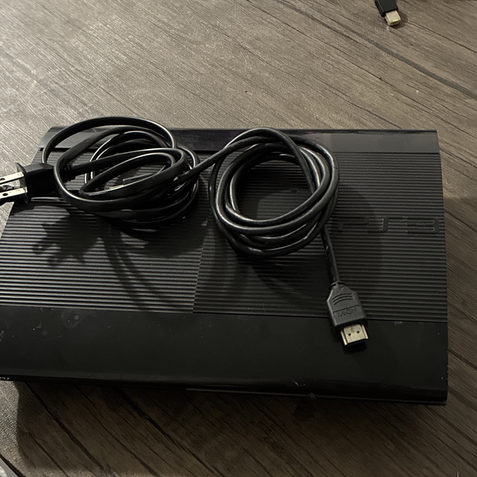 Sony PlayStation 3 Super Slim PS3 Black Home Console w/ HDMI & USB Cables